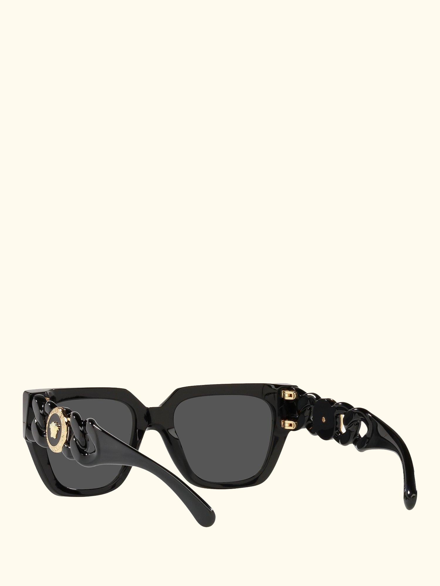 VE4409 Women's Square Sunglasses, Black/Grey