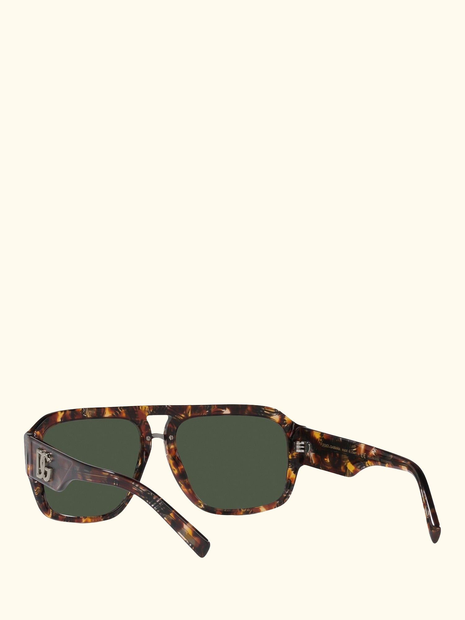 DG4403 Men's Polarised Aviator Sunglasses, Red Havana/Grey