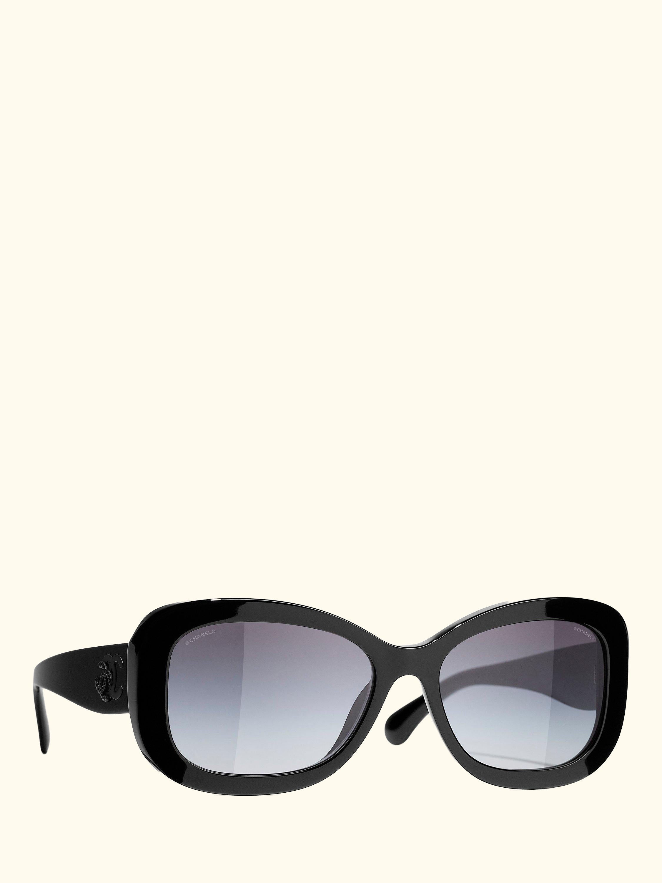 Irregular Sunglasses CH5468B Black/Blue Gradient
