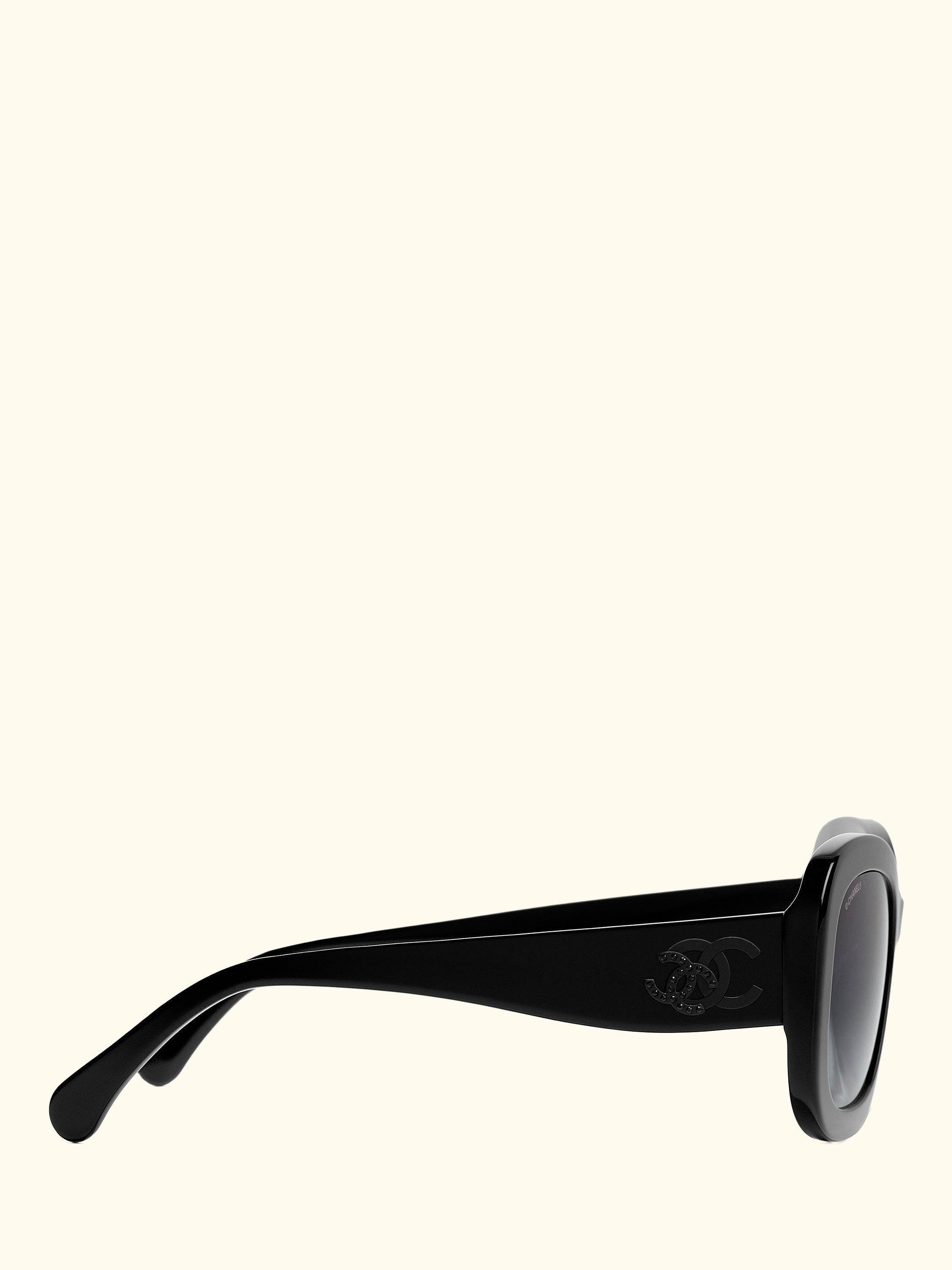 Irregular Sunglasses CH5468B Black/Blue Gradient