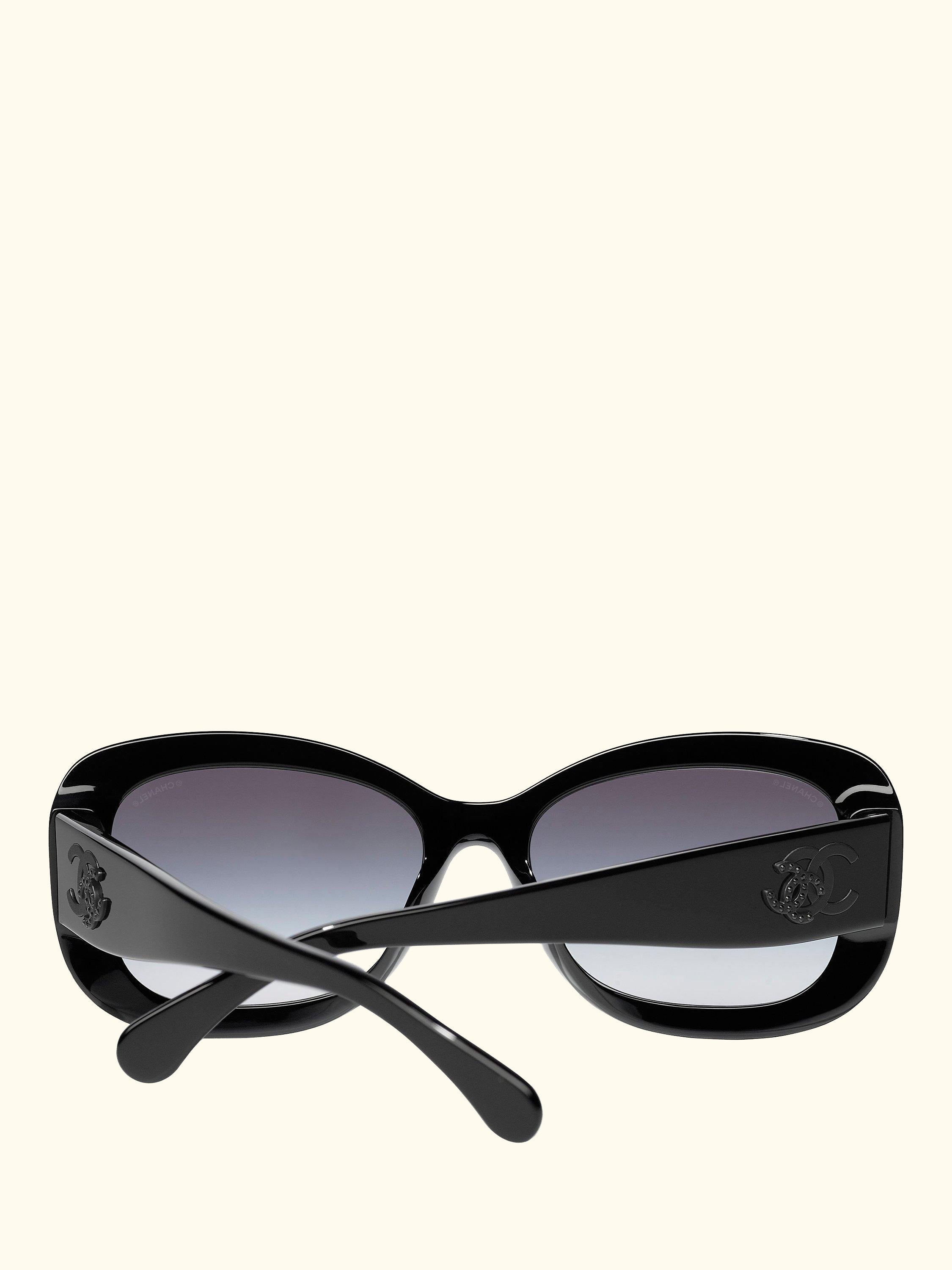 Irregular Sunglasses CH5468B Black/Blue Gradient