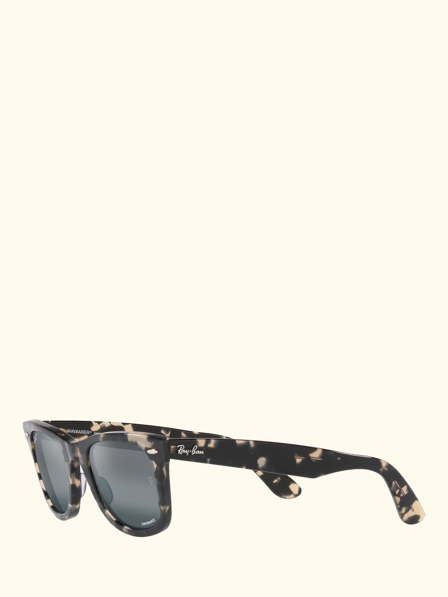 RB2140 Unisex Polarised Wayfarer Sunglasses, Grey Havana/Blue