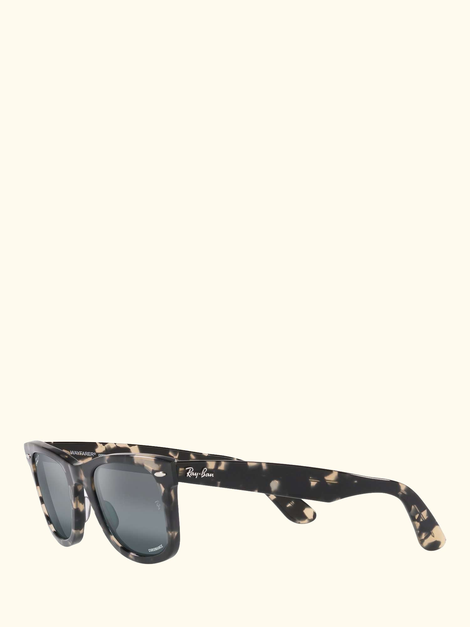 RB2140 Unisex Polarised Wayfarer Sunglasses, Grey Havana/Blue