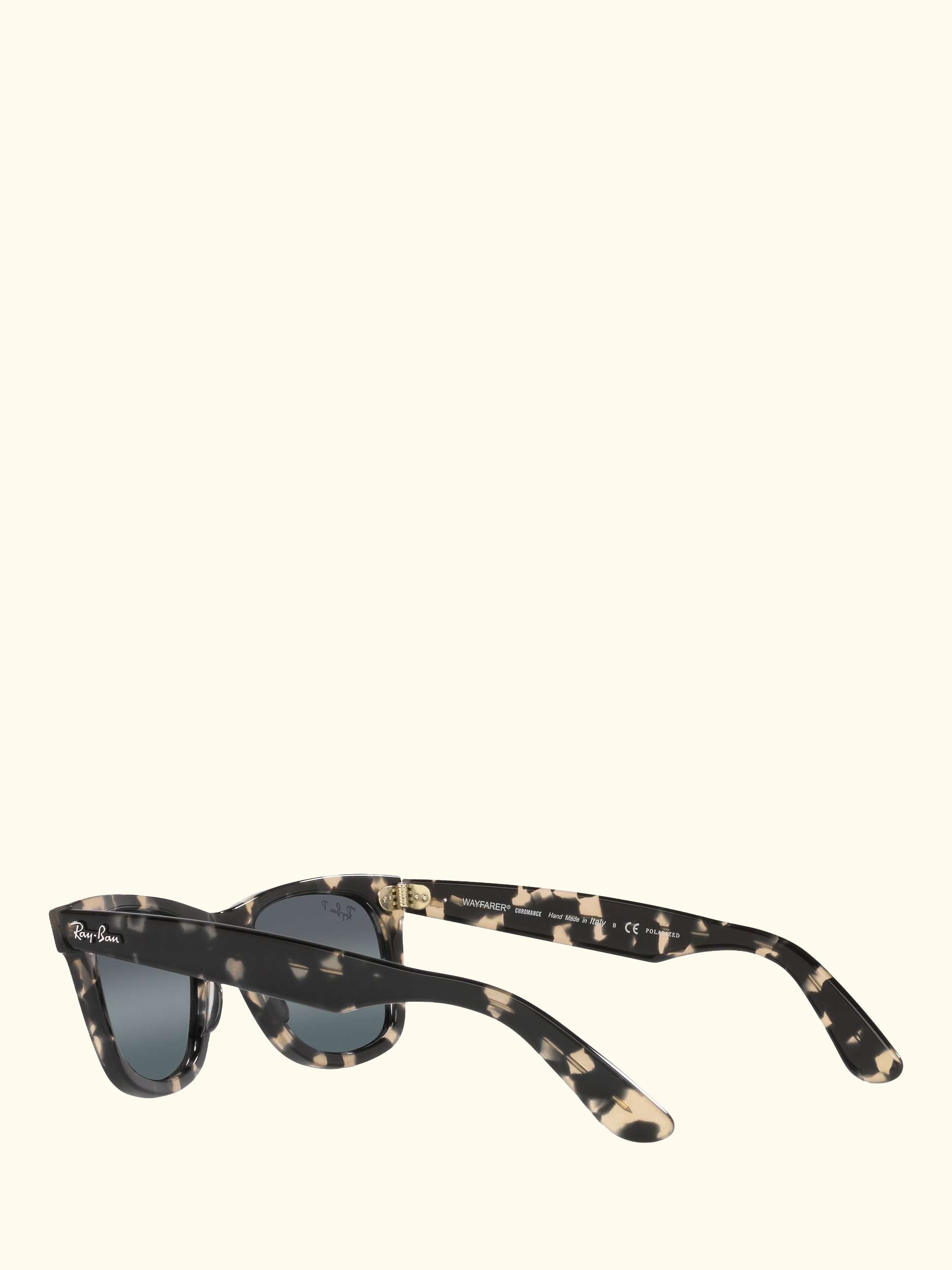 RB2140 Unisex Polarised Wayfarer Sunglasses, Grey Havana/Blue