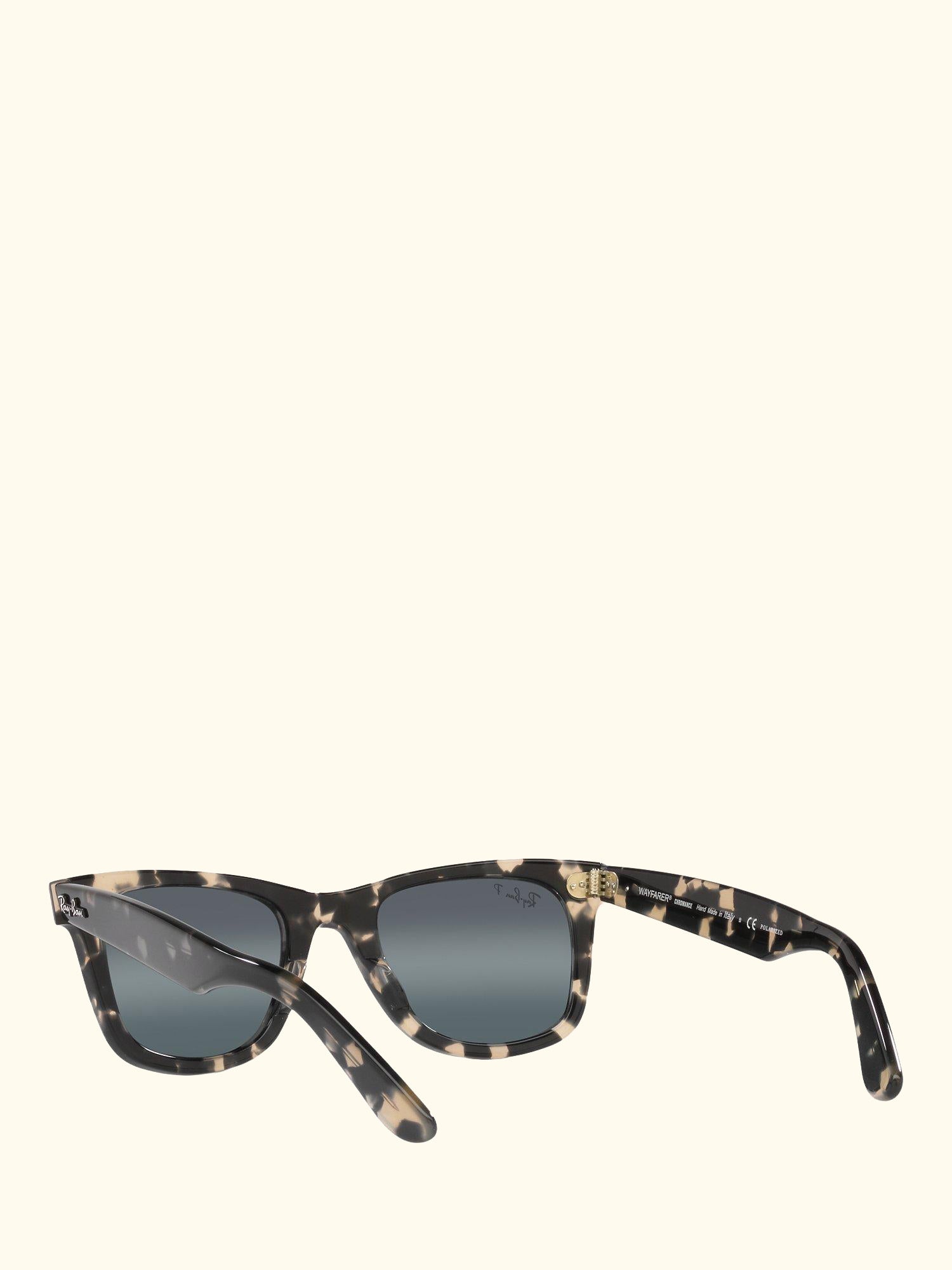 RB2140 Unisex Polarised Wayfarer Sunglasses, Grey Havana/Blue