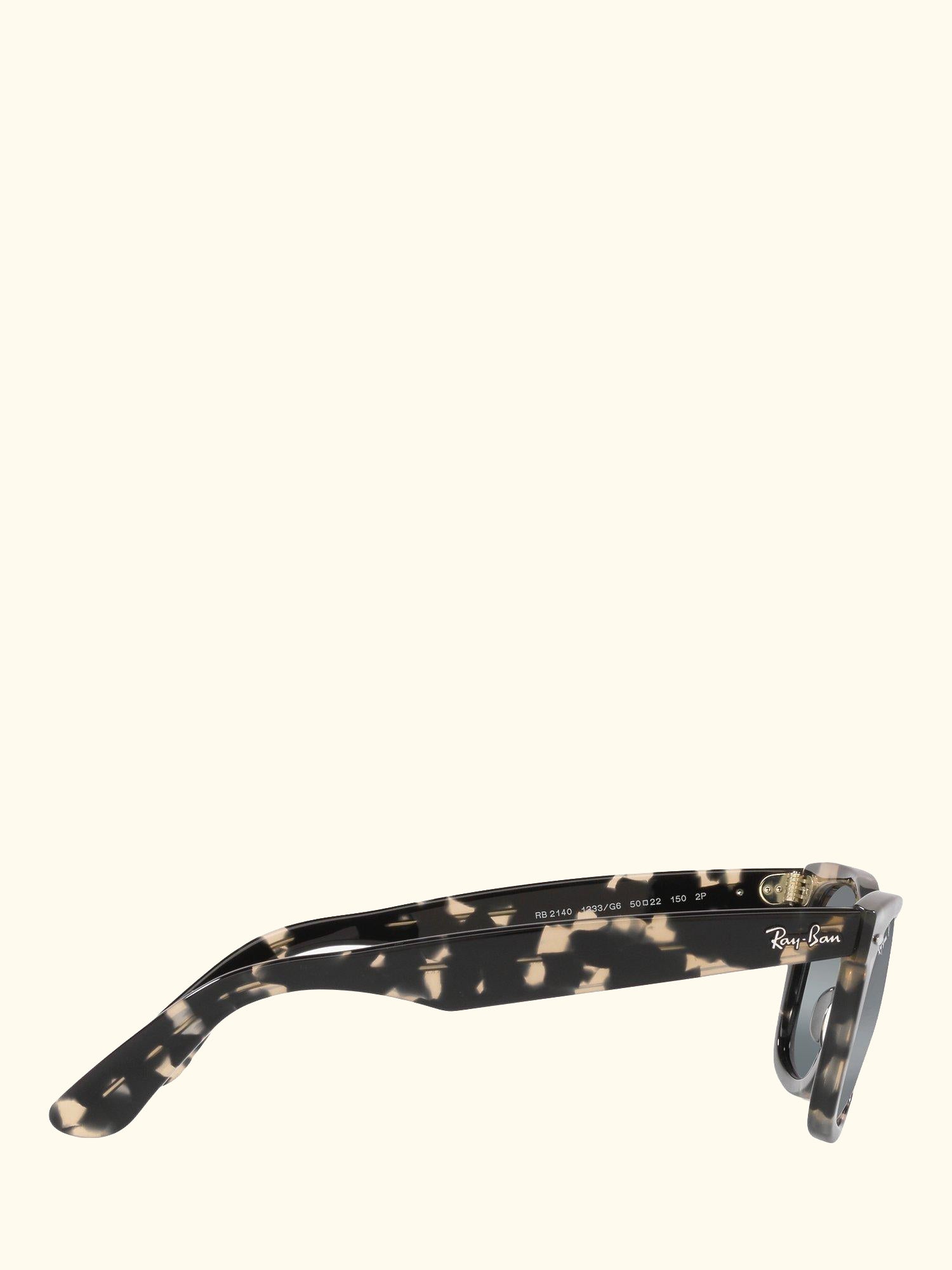 RB2140 Unisex Polarised Wayfarer Sunglasses, Grey Havana/Blue
