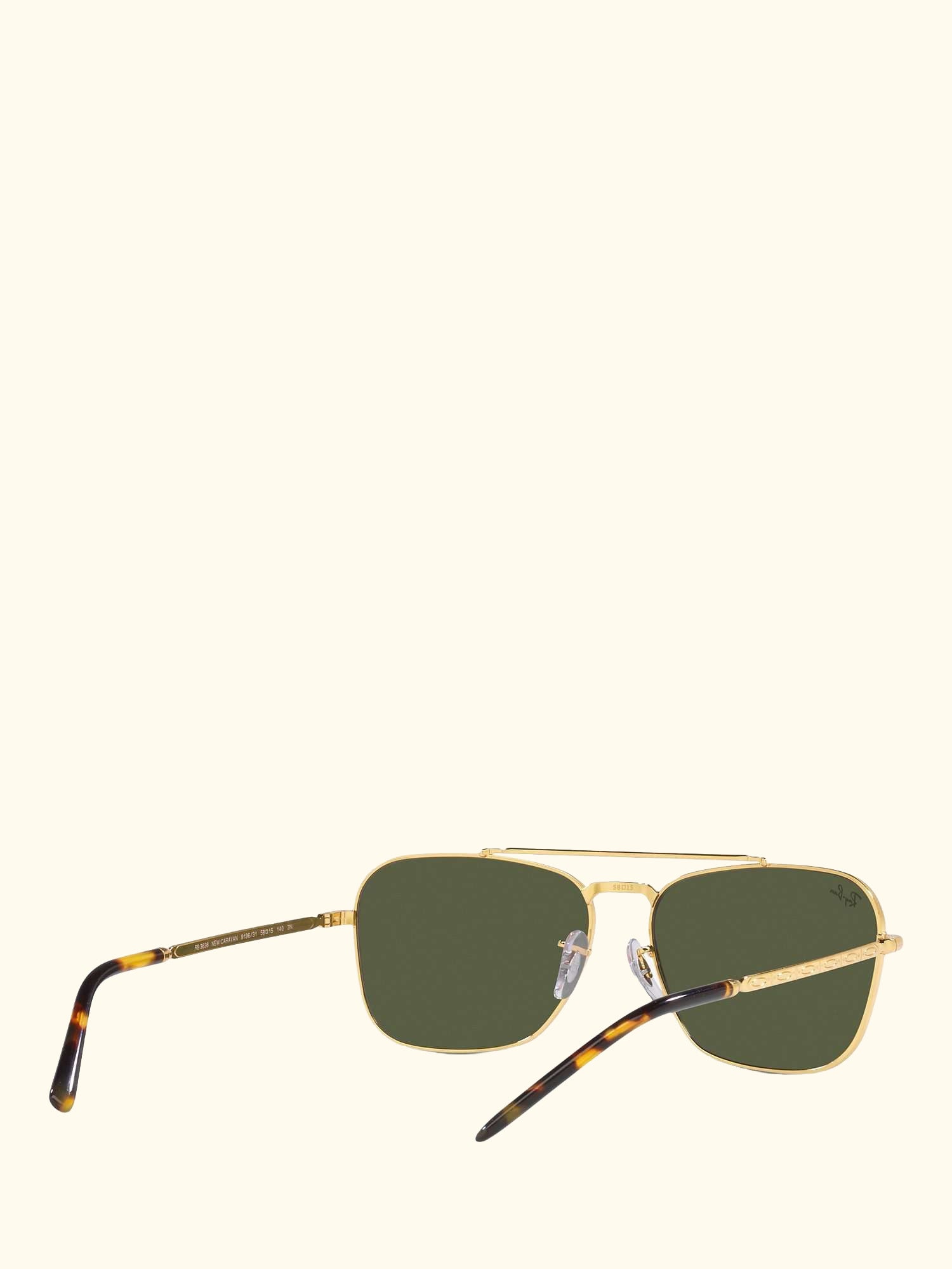 RB3636 Unisex New Caravan Square Sunglasses, Legend Gold/Green