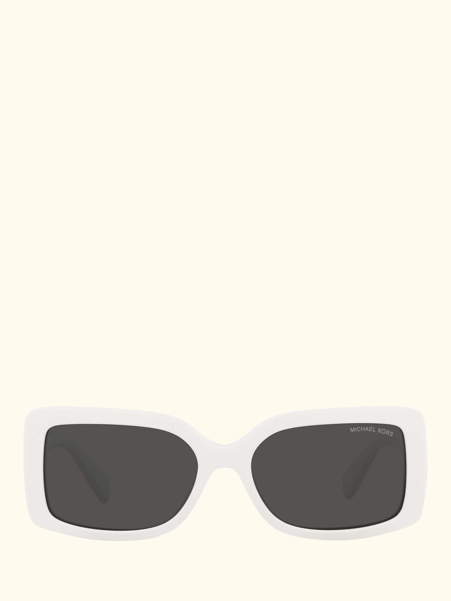 MK2165 Women's Corfu Rectangular Sunglasses, Optic White/Grey