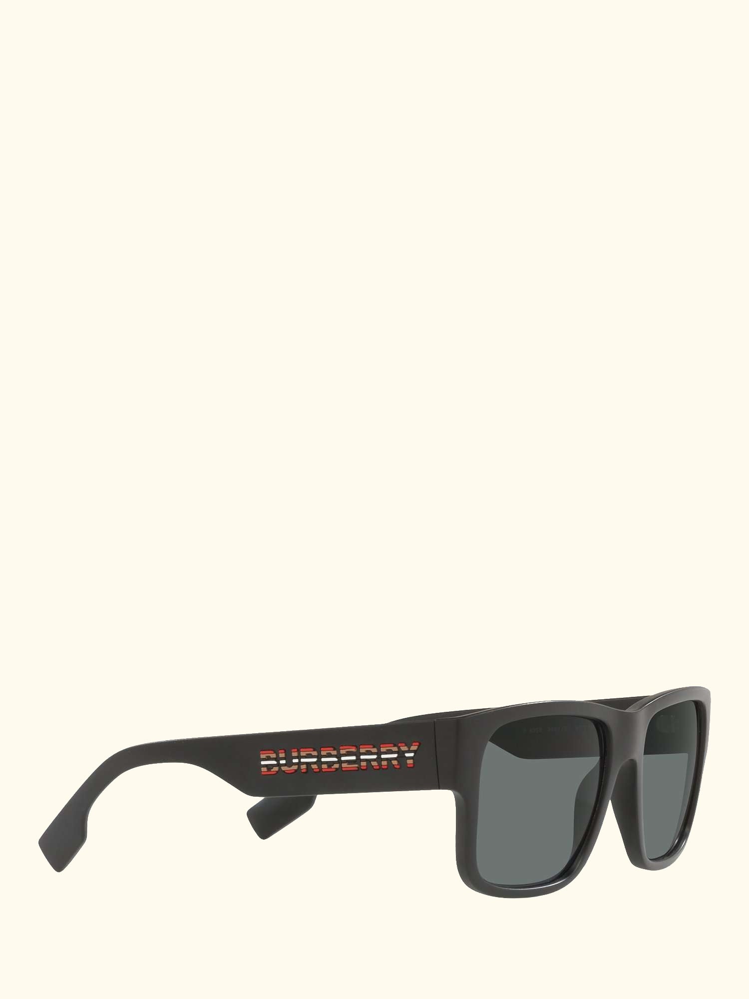 BE4358 Men's Knight Polarised Square Sunglasses, Matte Black/Grey