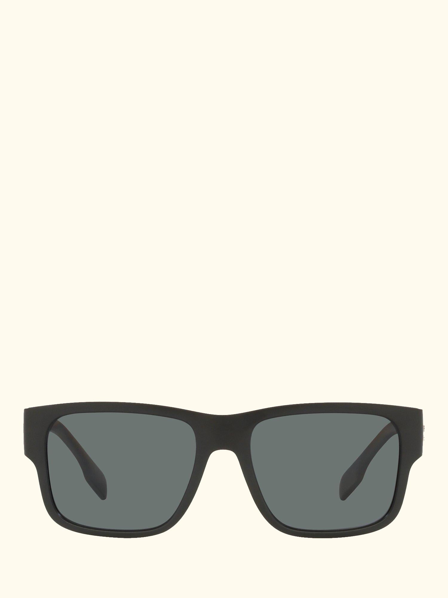 BE4358 Men's Knight Polarised Square Sunglasses, Matte Black/Grey