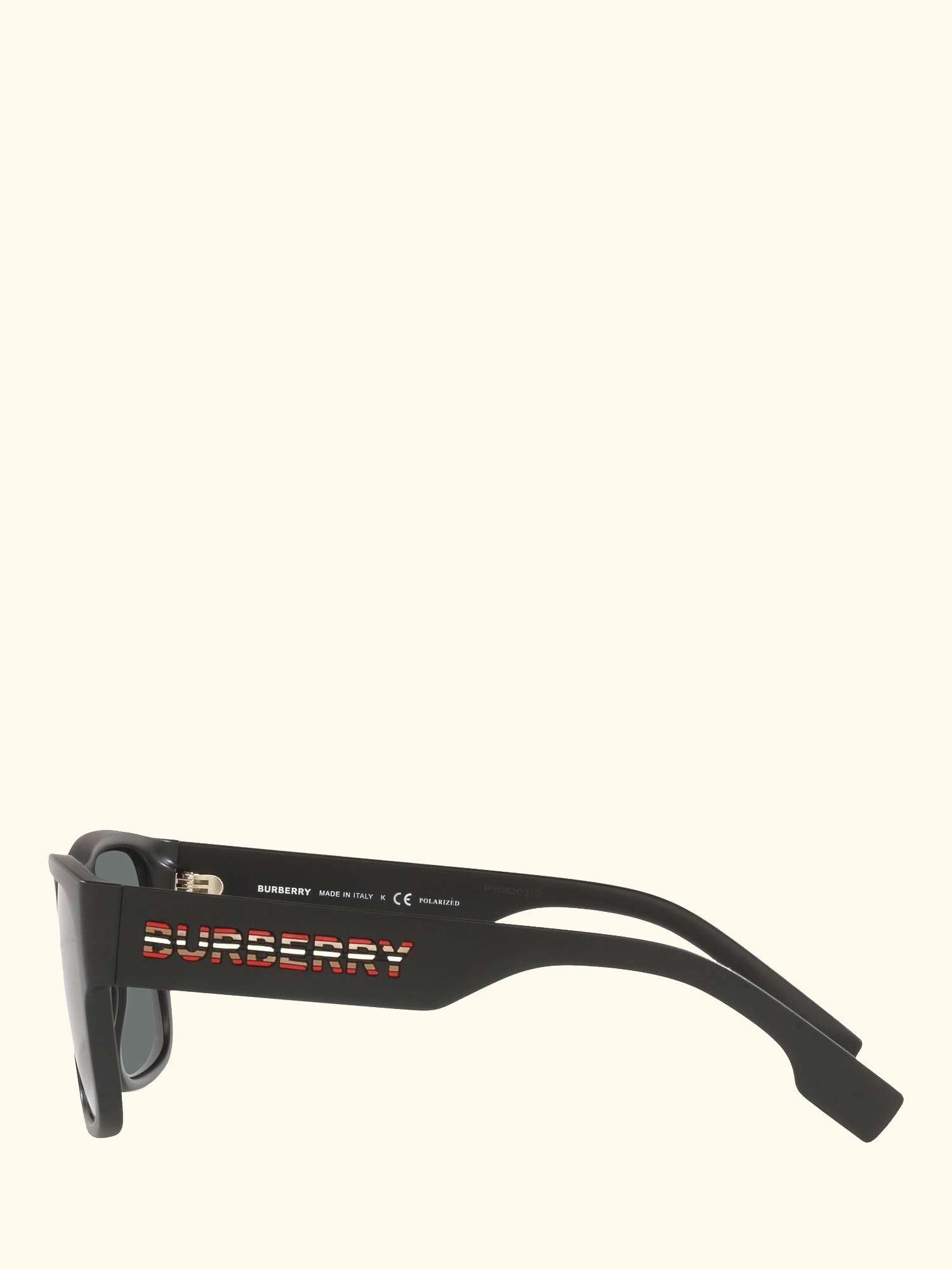 BE4358 Men's Knight Polarised Square Sunglasses, Matte Black/Grey