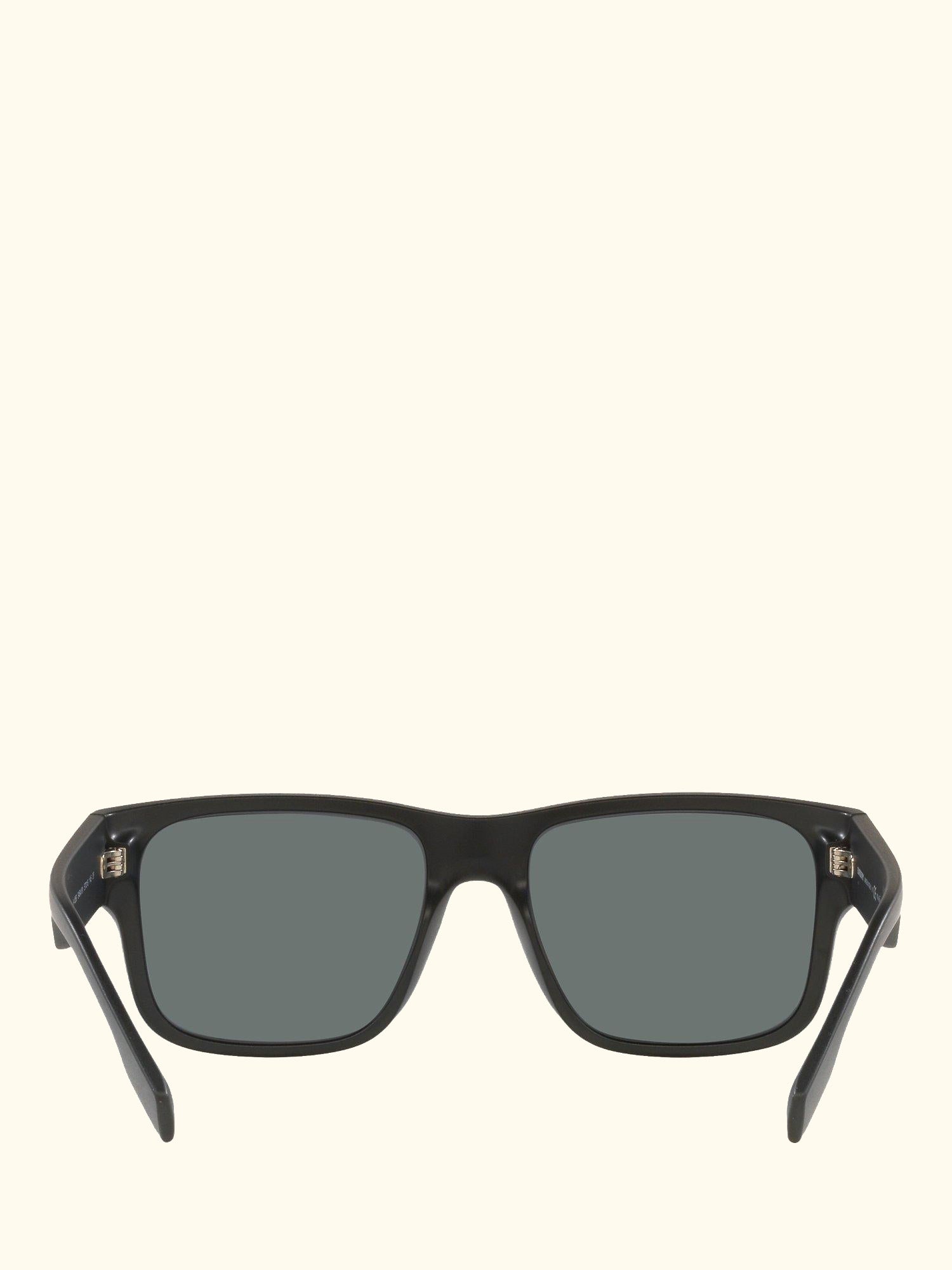 BE4358 Men's Knight Polarised Square Sunglasses, Matte Black/Grey