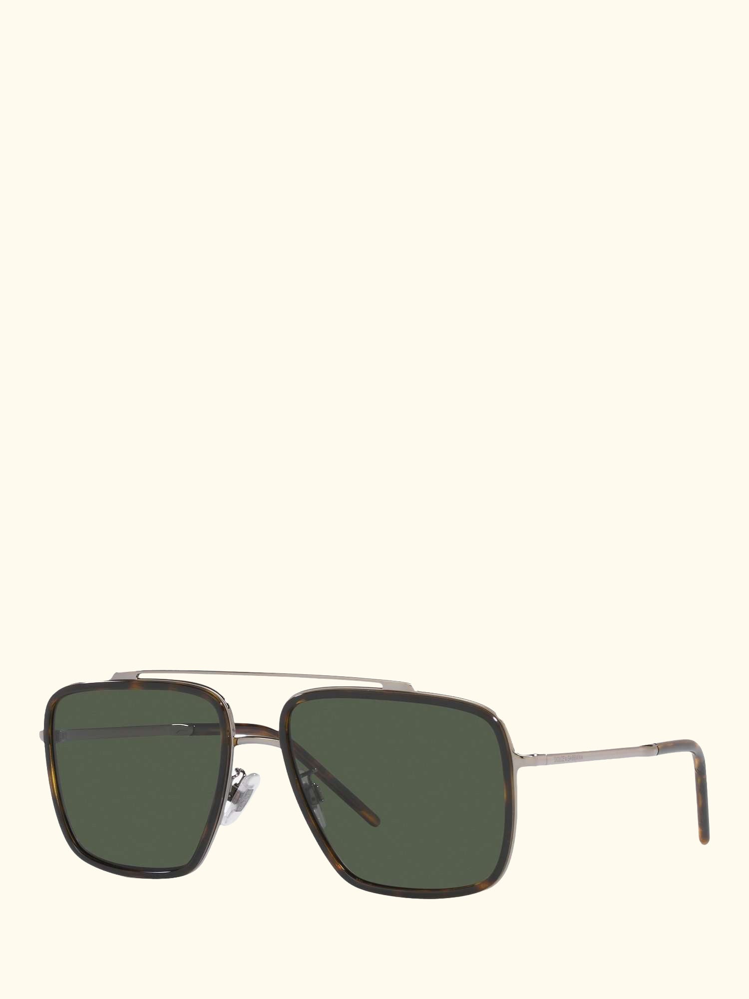 DG2220 Men's Polarised Square Sunglasses, Bronze/Green
