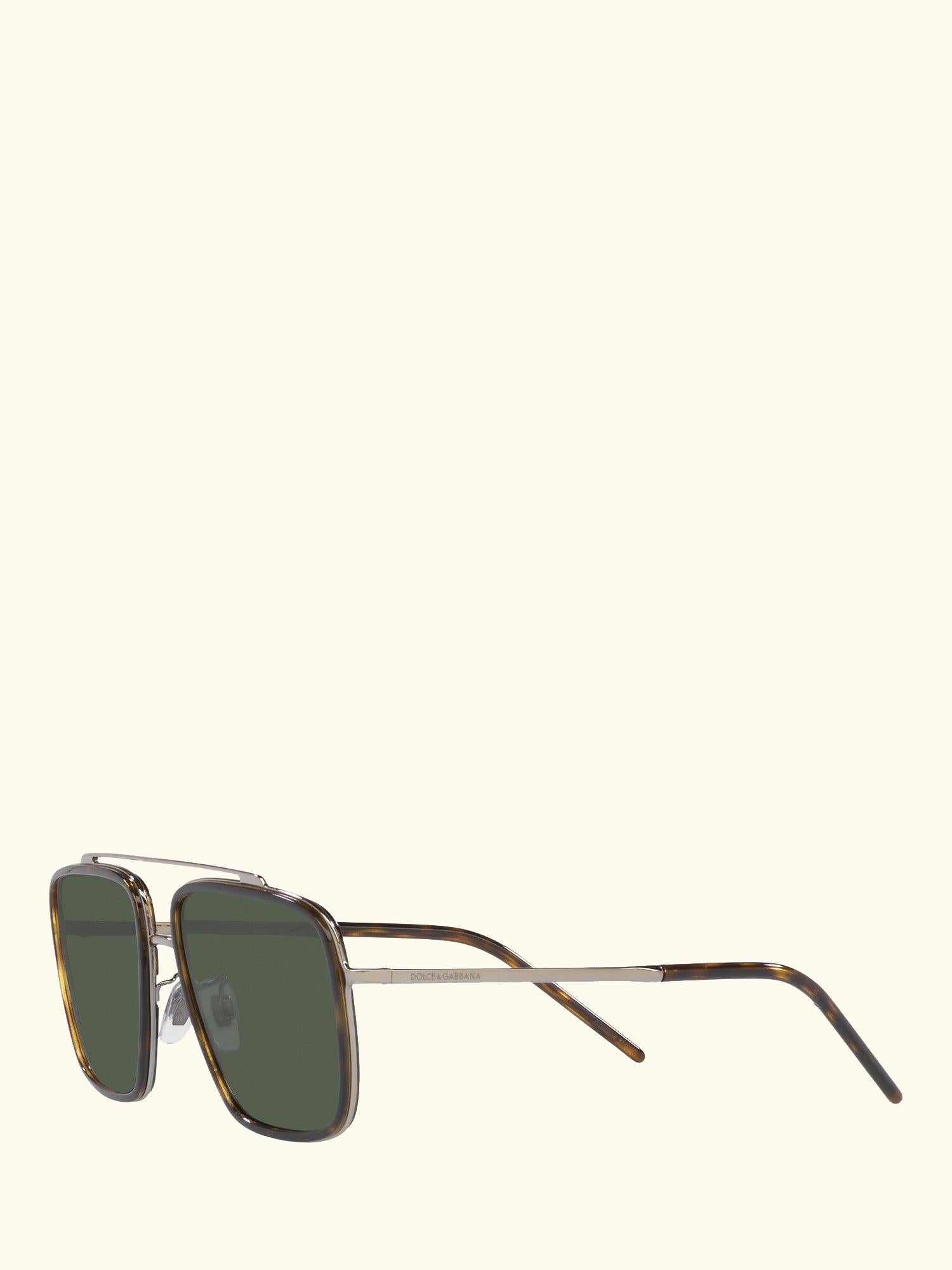 DG2220 Men's Polarised Square Sunglasses, Bronze/Green