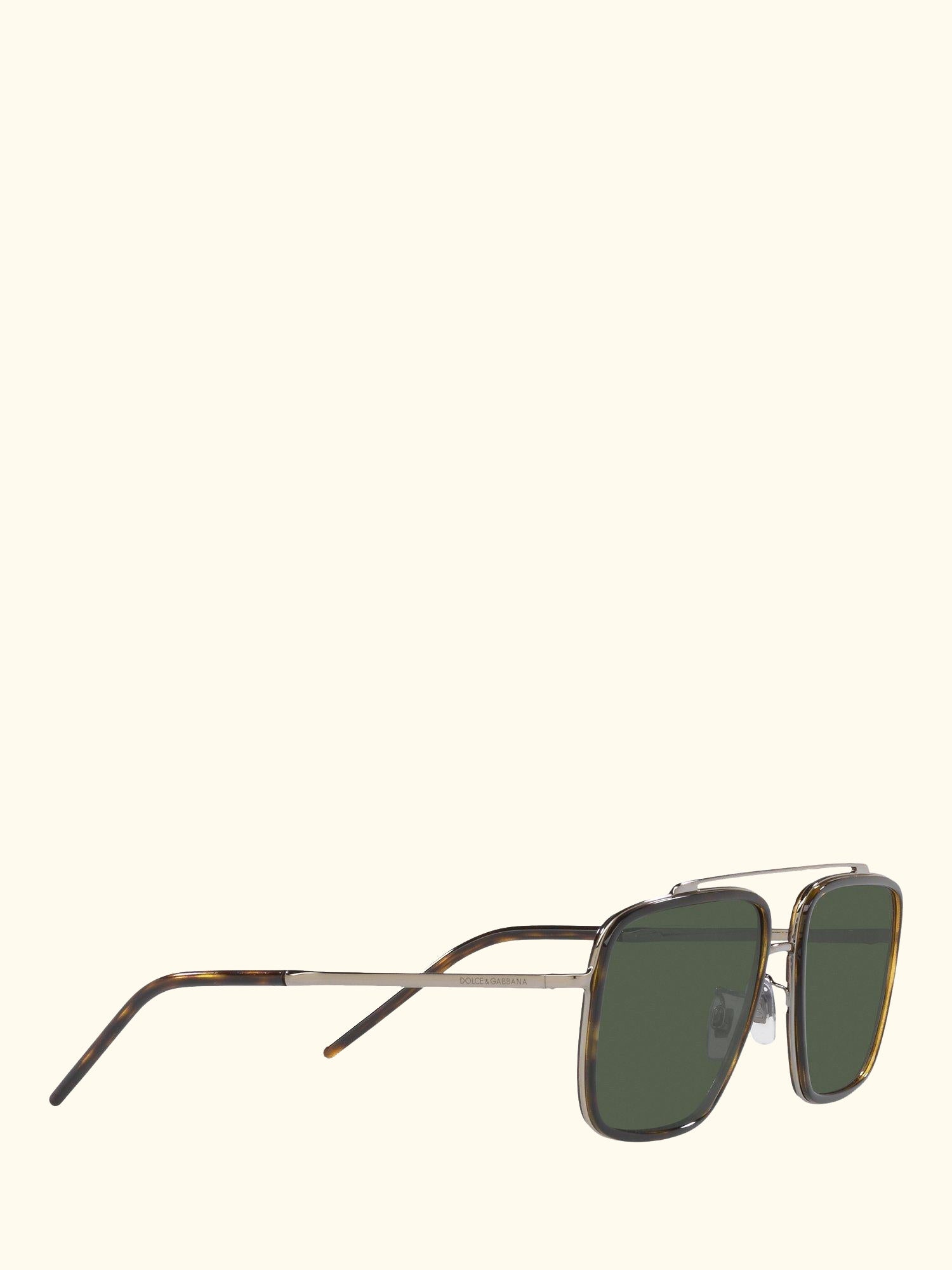 DG2220 Men's Polarised Square Sunglasses, Bronze/Green