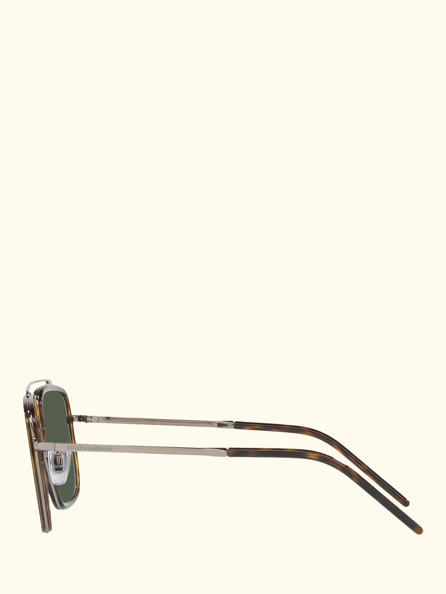 DG2220 Men's Polarised Square Sunglasses, Bronze/Green