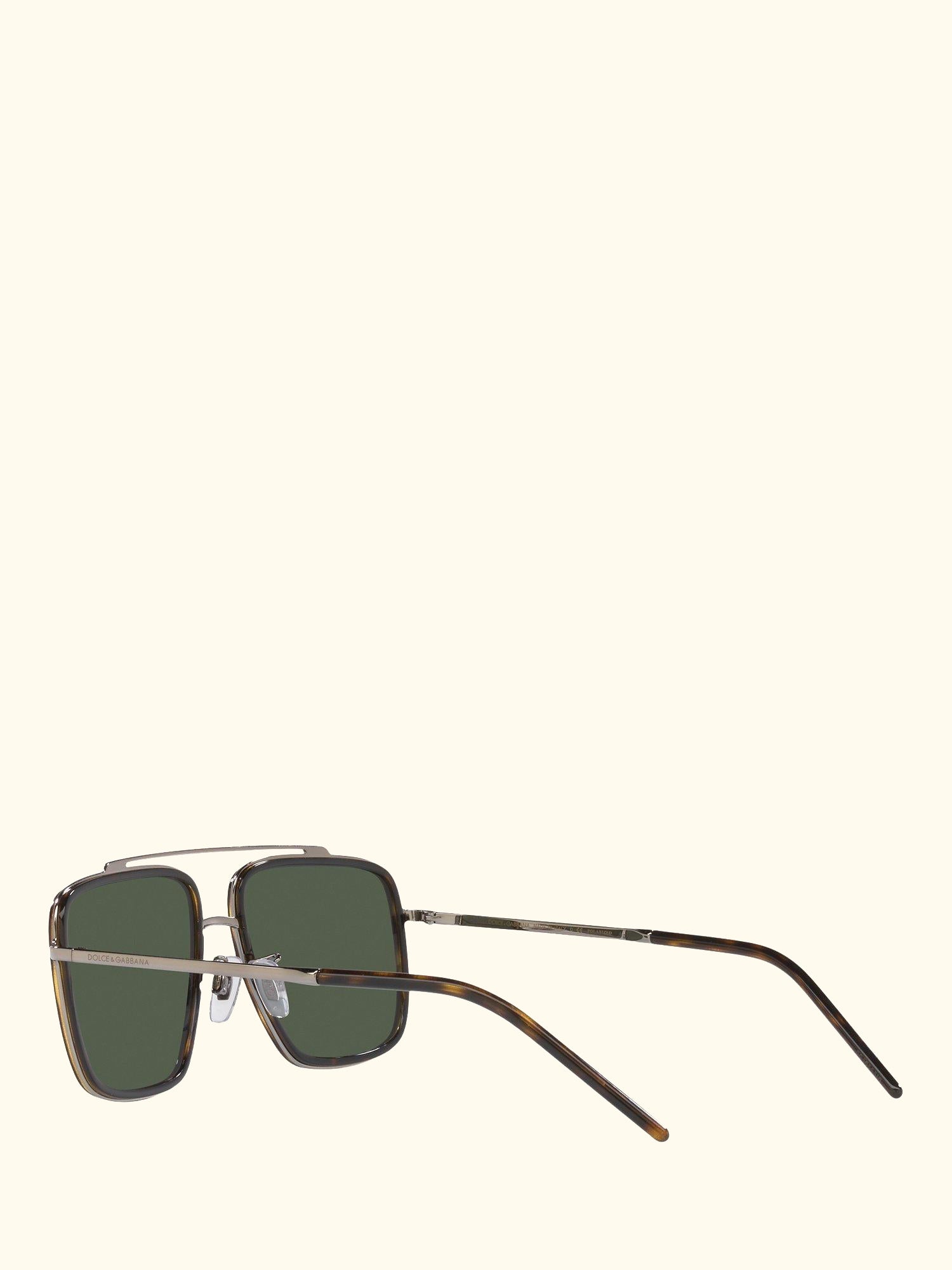 DG2220 Men's Polarised Square Sunglasses, Bronze/Green