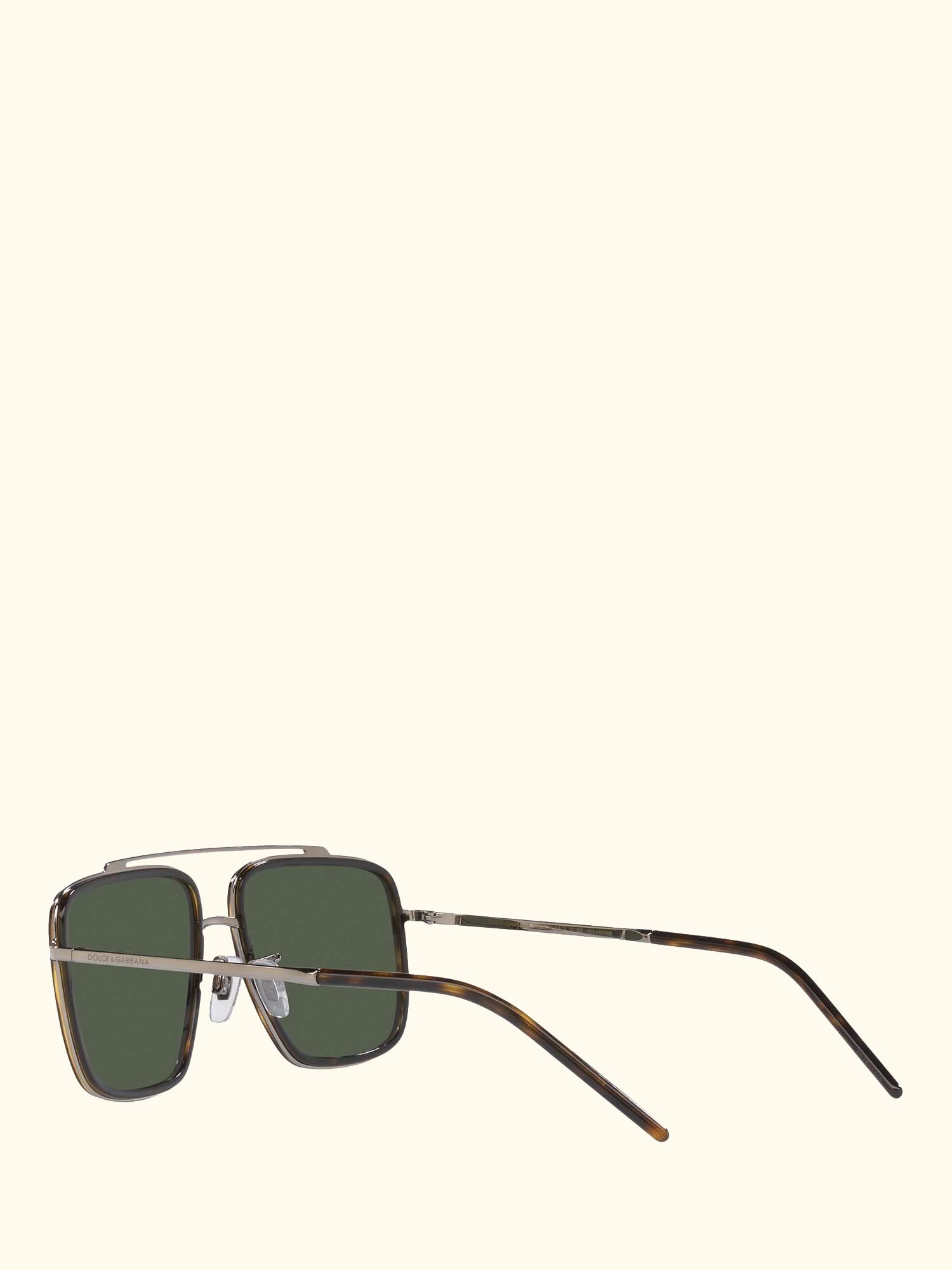 DG2220 Men's Polarised Square Sunglasses, Bronze/Green