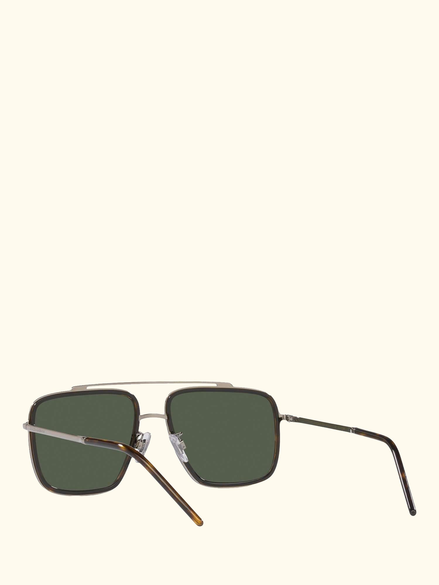 DG2220 Men's Polarised Square Sunglasses, Bronze/Green