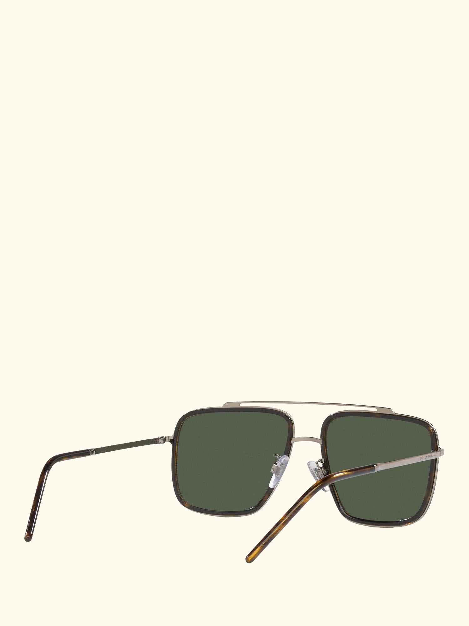 DG2220 Men's Polarised Square Sunglasses, Bronze/Green