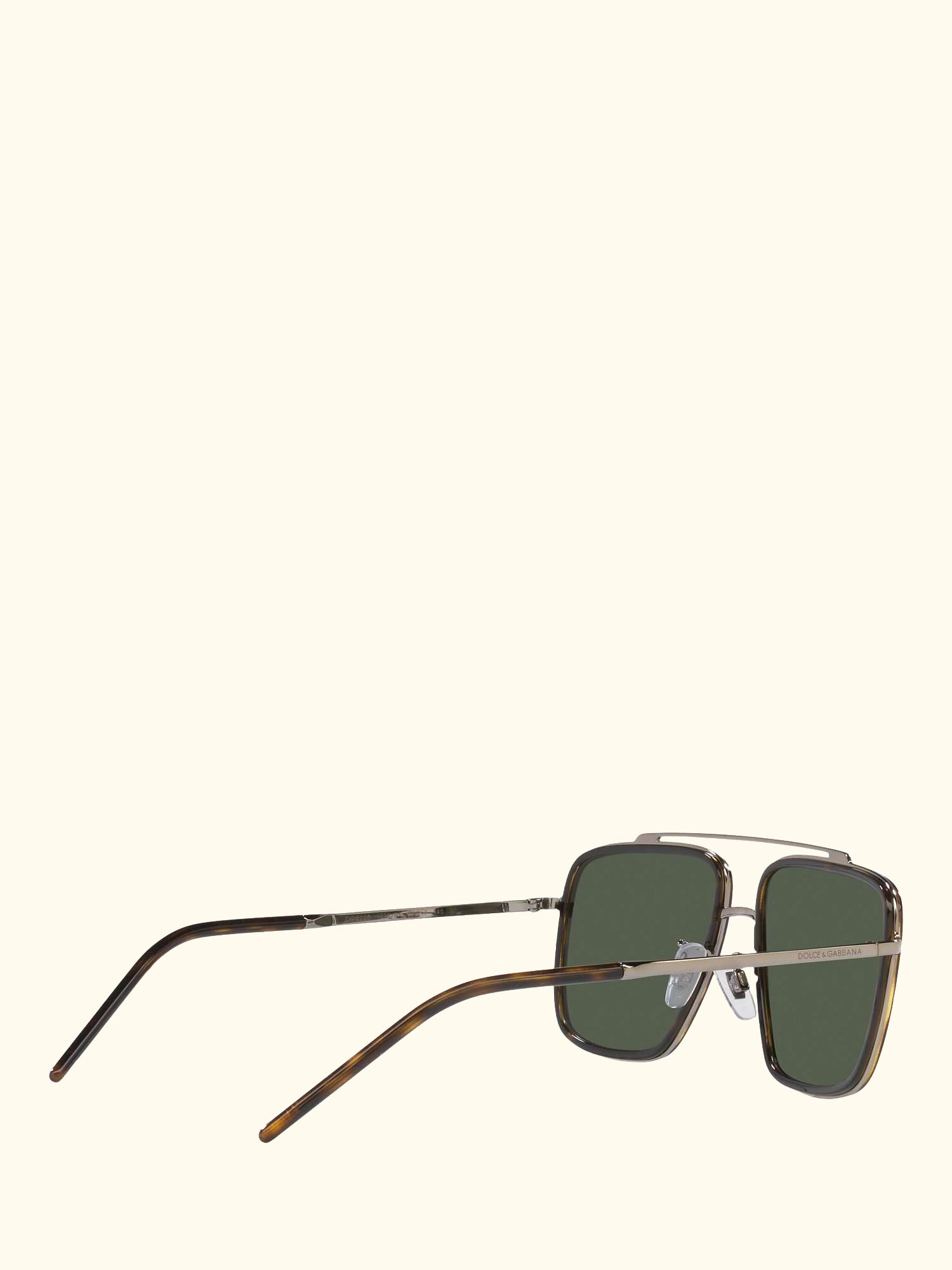 DG2220 Men's Polarised Square Sunglasses, Bronze/Green