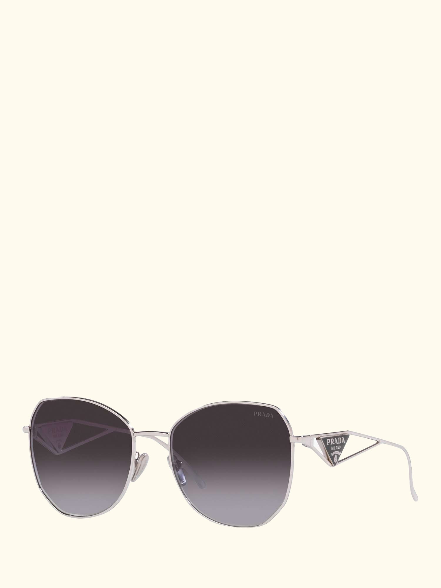 PR 57YS Women's Irregular Sunglasses, Silver/Grey Gradient