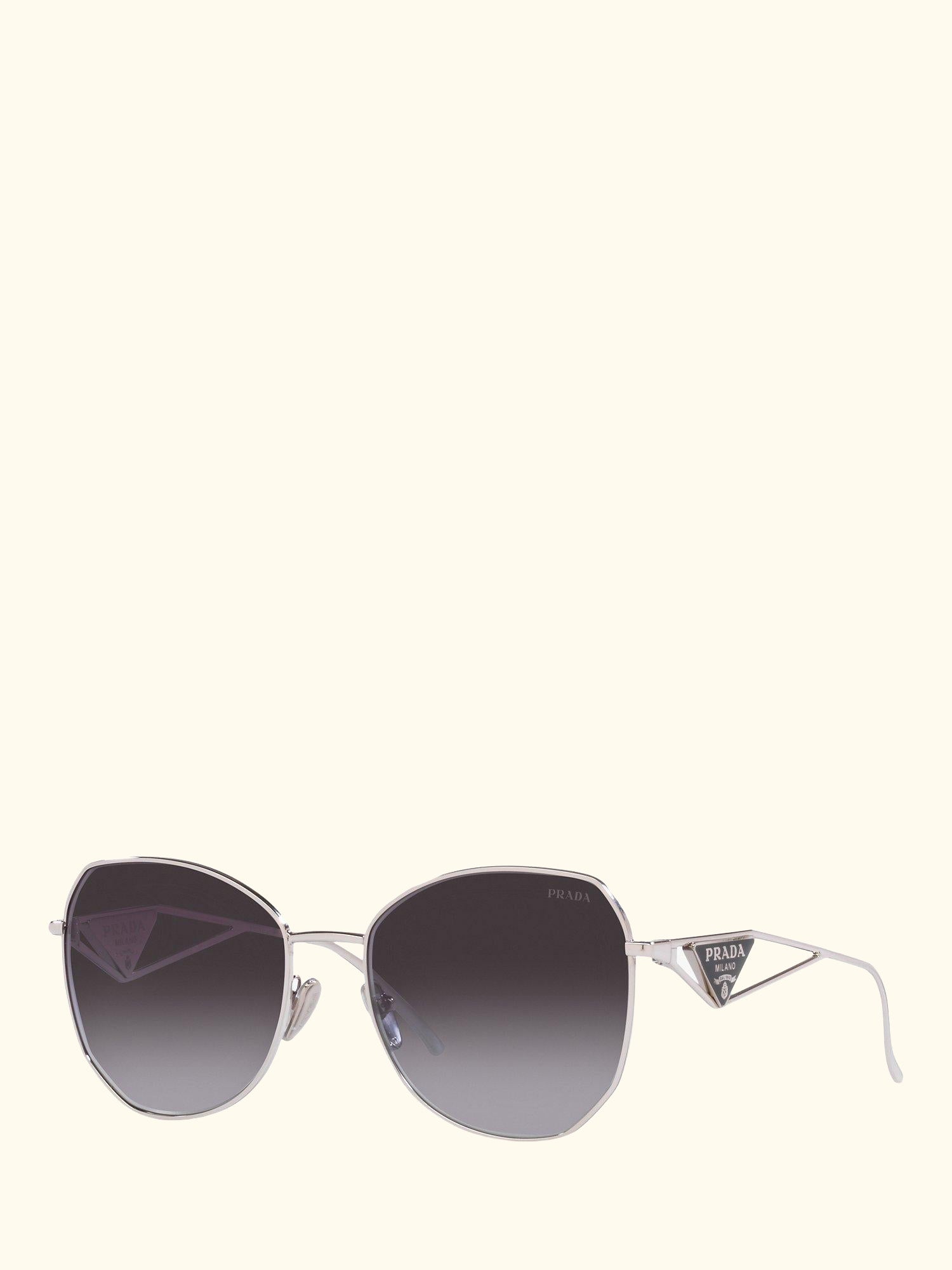 PR 57YS Women's Irregular Sunglasses, Silver/Grey Gradient