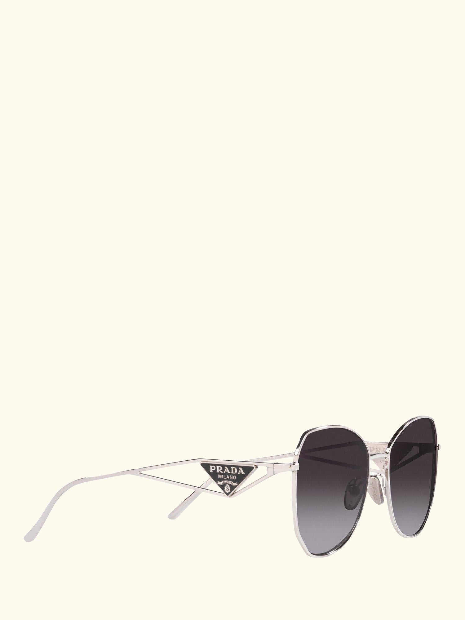 PR 57YS Women's Irregular Sunglasses, Silver/Grey Gradient
