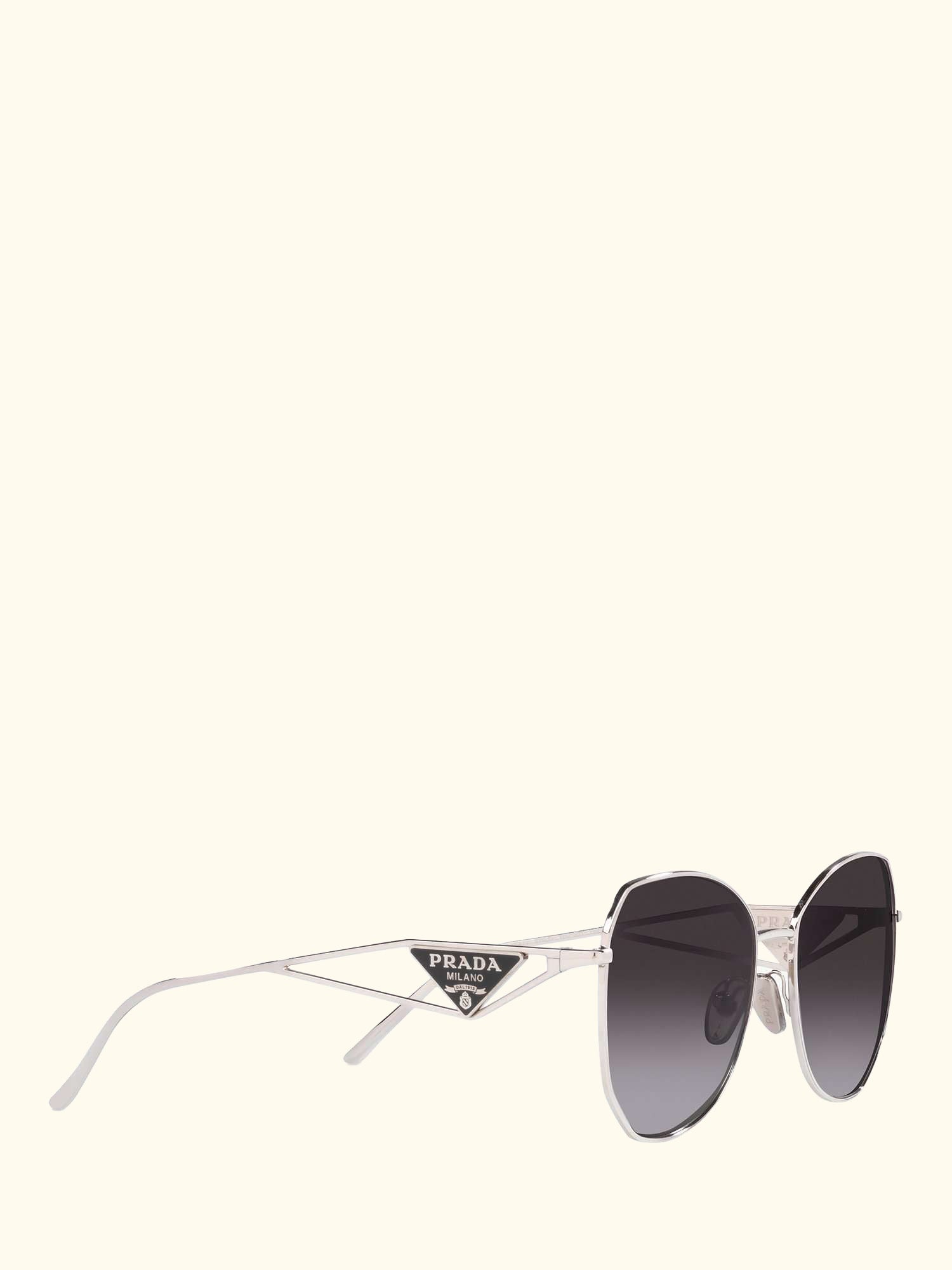 PR 57YS Women's Irregular Sunglasses, Silver/Grey Gradient