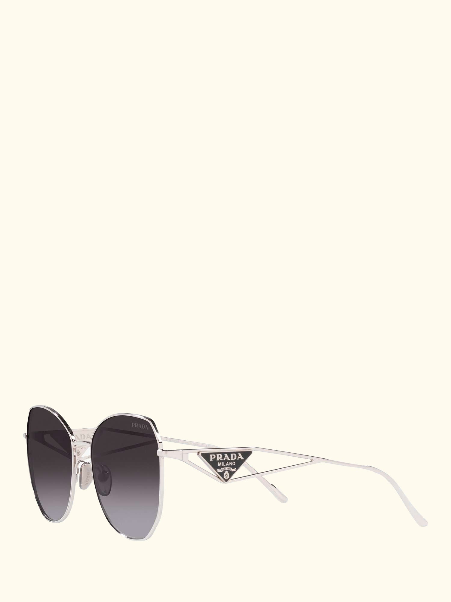 PR 57YS Women's Irregular Sunglasses, Silver/Grey Gradient