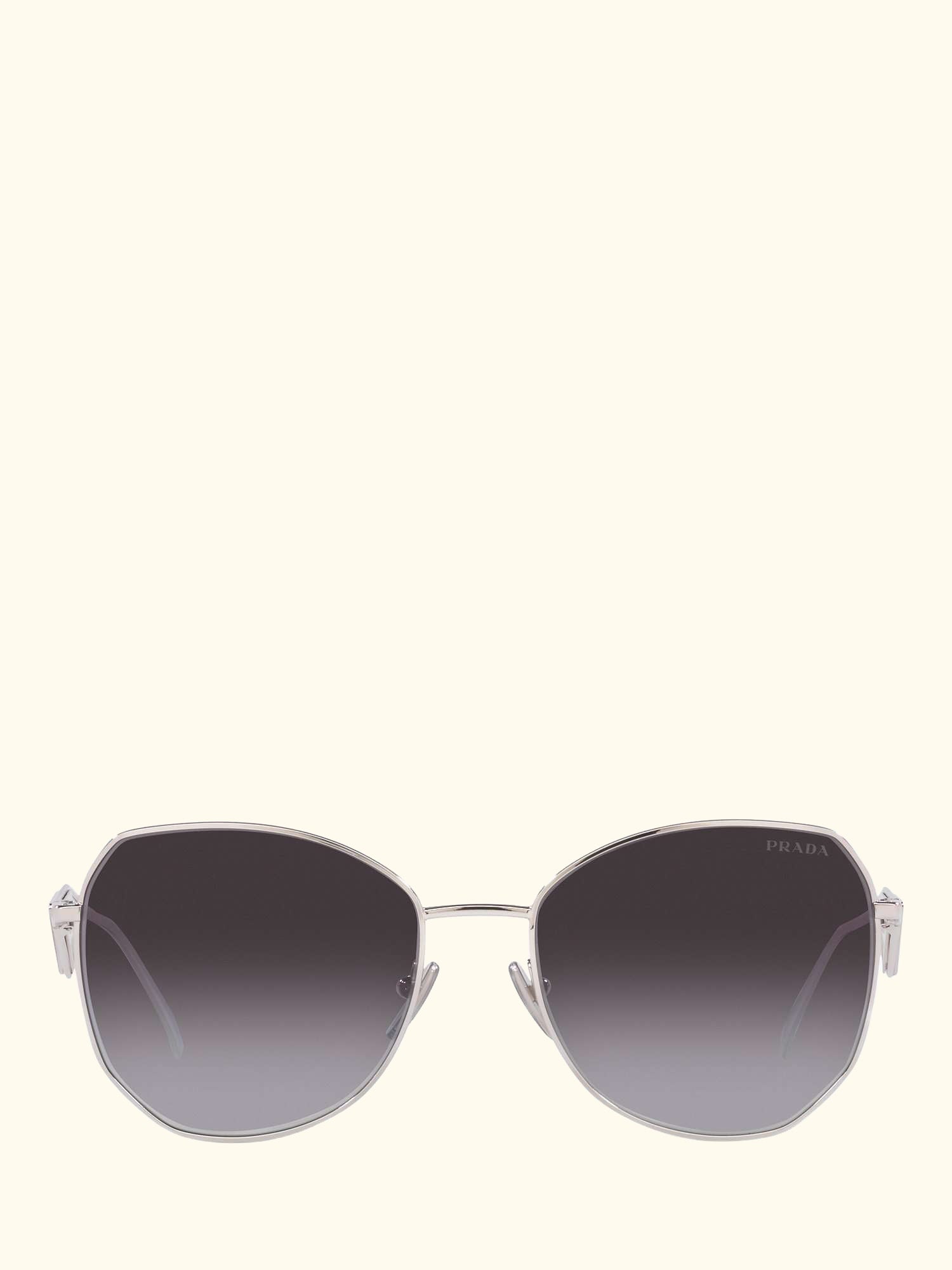 PR 57YS Women's Irregular Sunglasses, Silver/Grey Gradient
