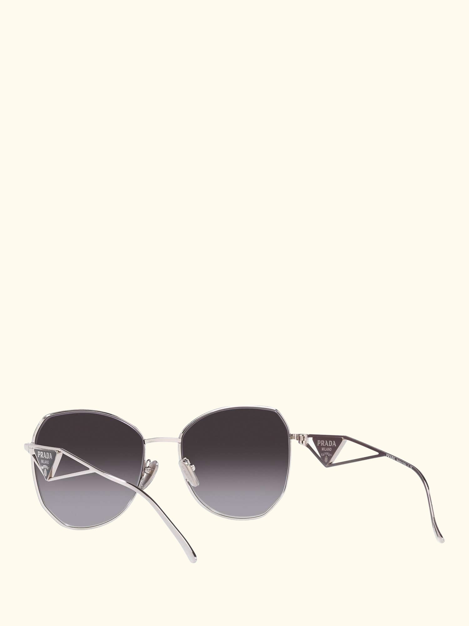 PR 57YS Women's Irregular Sunglasses, Silver/Grey Gradient