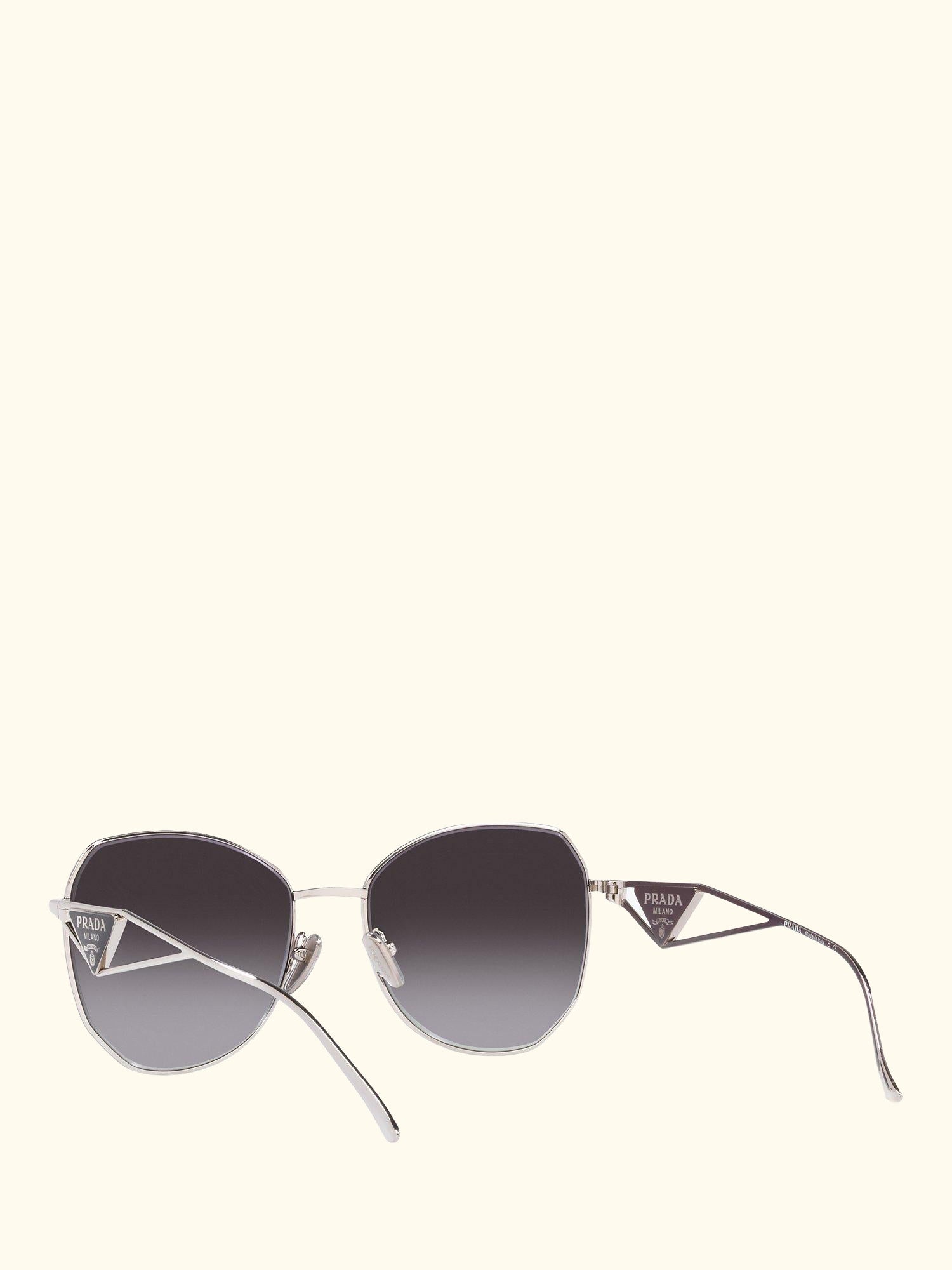 PR 57YS Women's Irregular Sunglasses, Silver/Grey Gradient