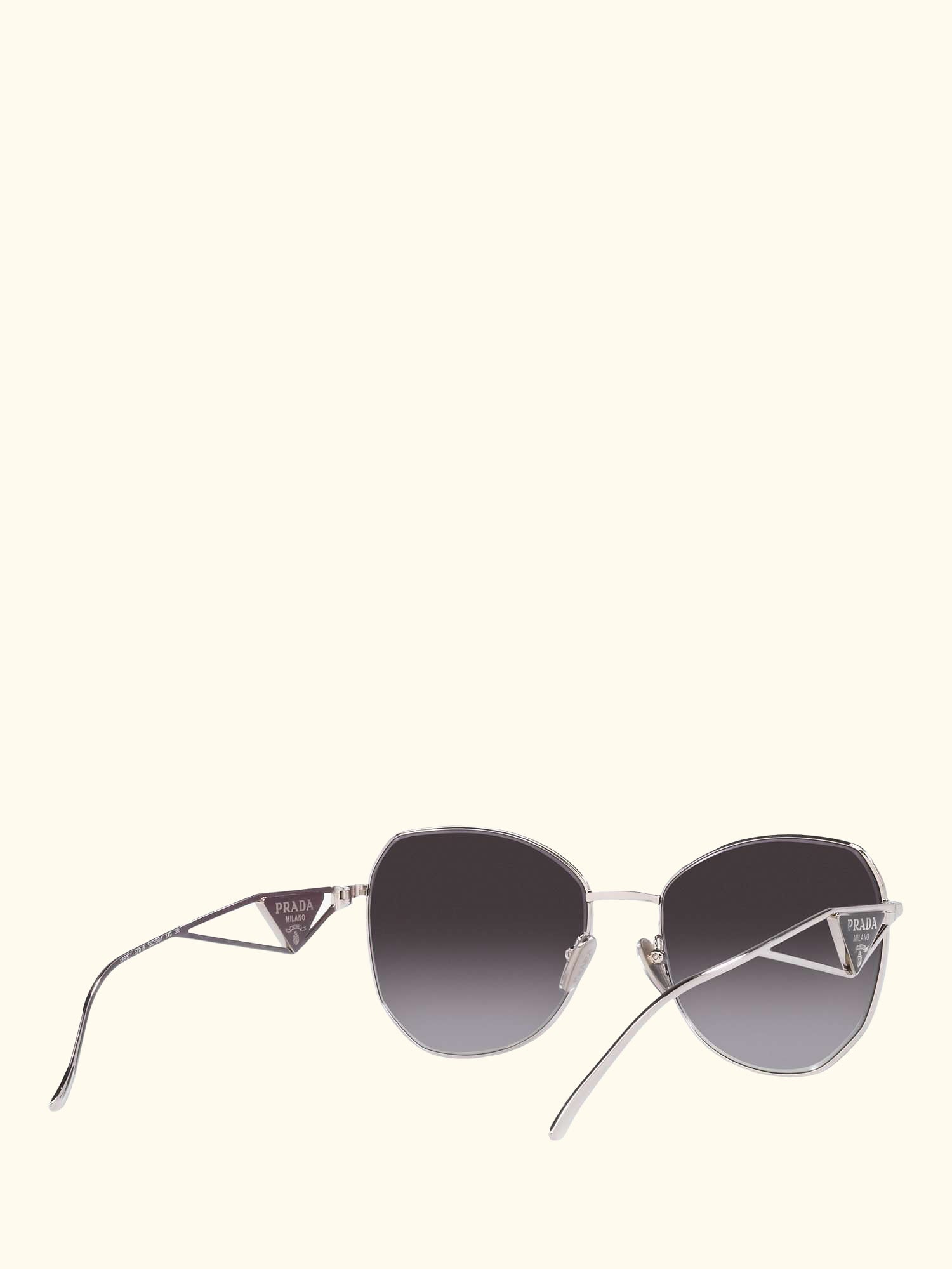 PR 57YS Women's Irregular Sunglasses, Silver/Grey Gradient
