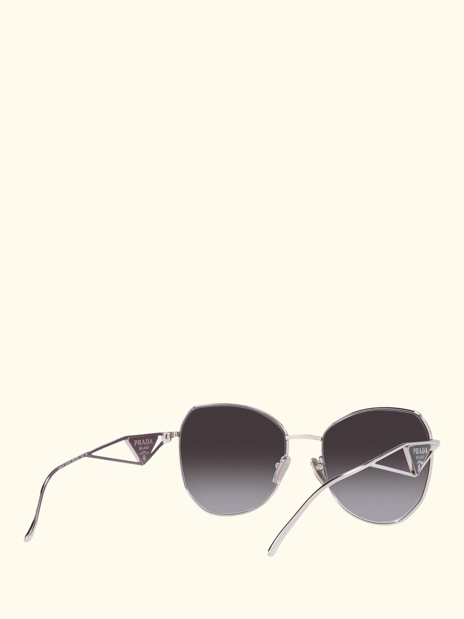 PR 57YS Women's Irregular Sunglasses, Silver/Grey Gradient
