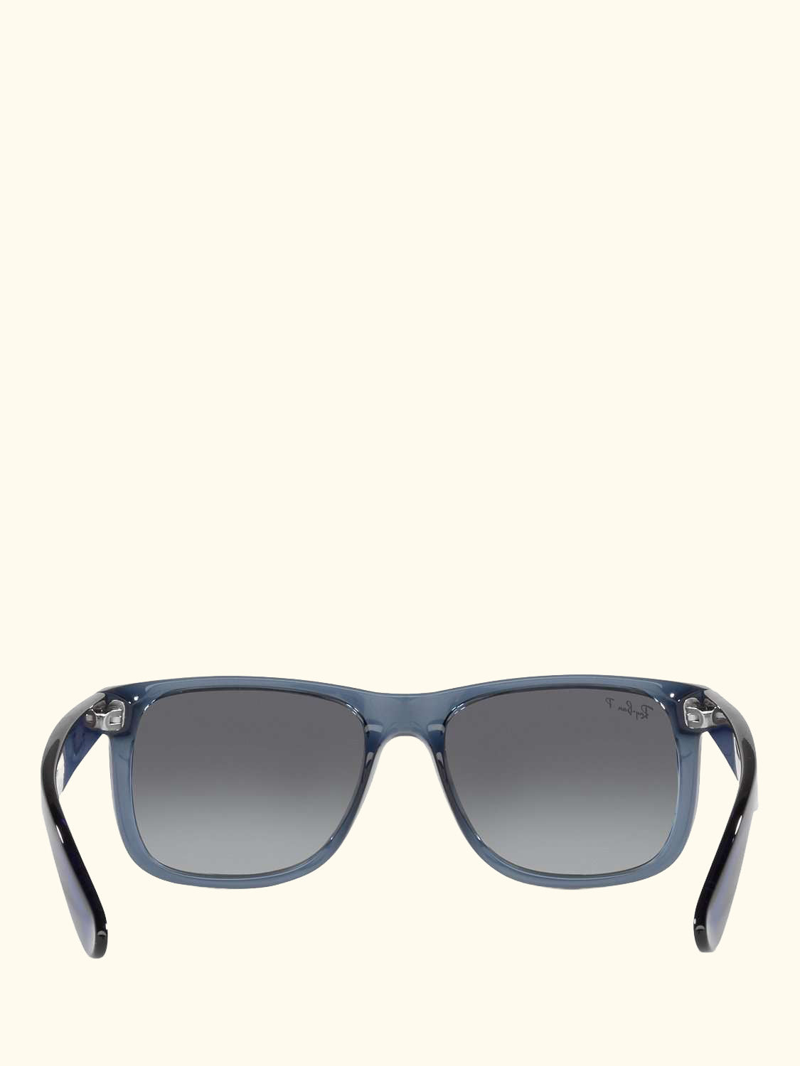 RB4165 Men's Polarised Justin Square Sunglasses, Transparent Blue/Grey Gradient