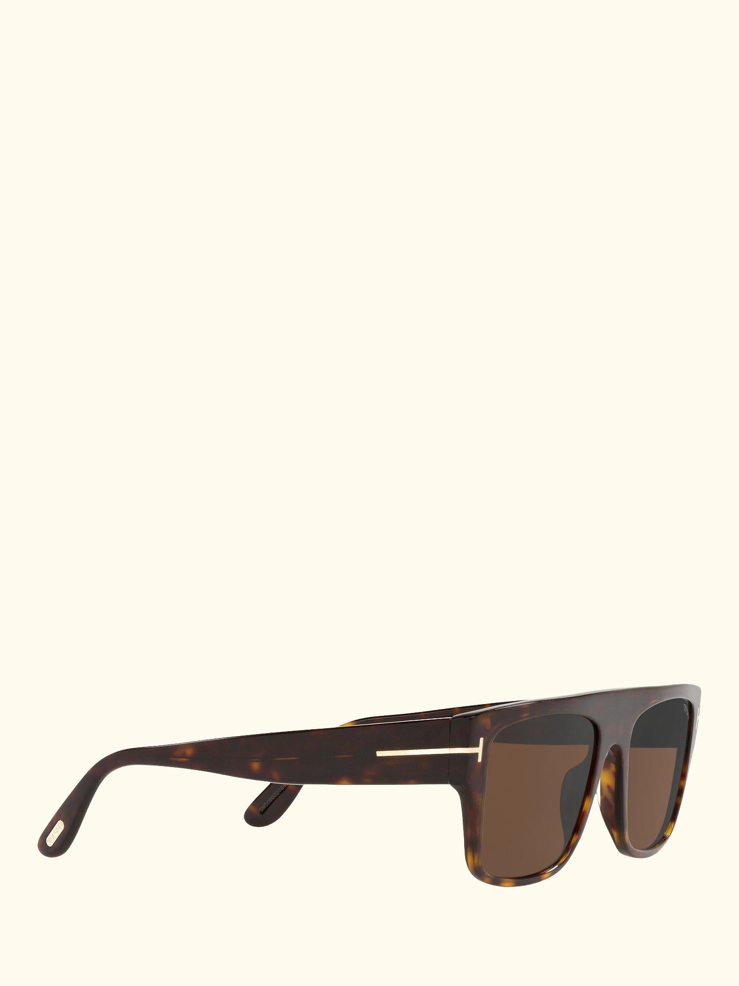 FT0907 Men's Dunning Rectangular Sunglasses, Tortoise/Brown