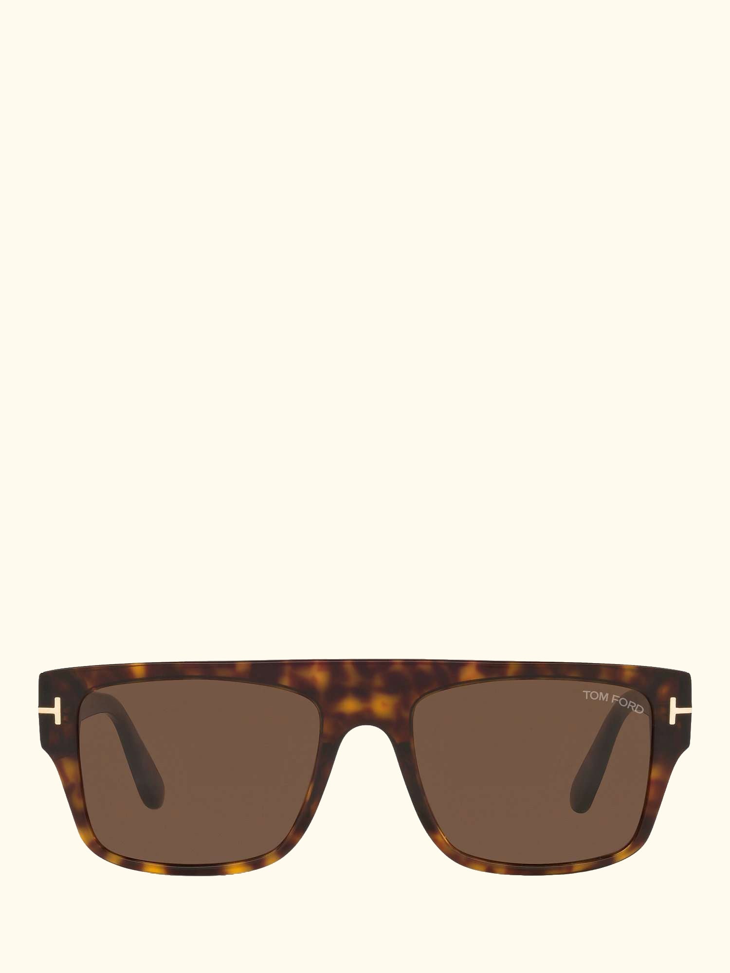 FT0907 Men's Dunning Rectangular Sunglasses, Tortoise/Brown