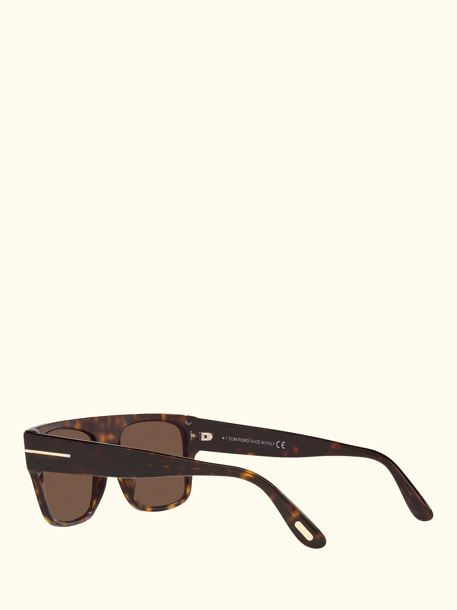 FT0907 Men's Dunning Rectangular Sunglasses, Tortoise/Brown