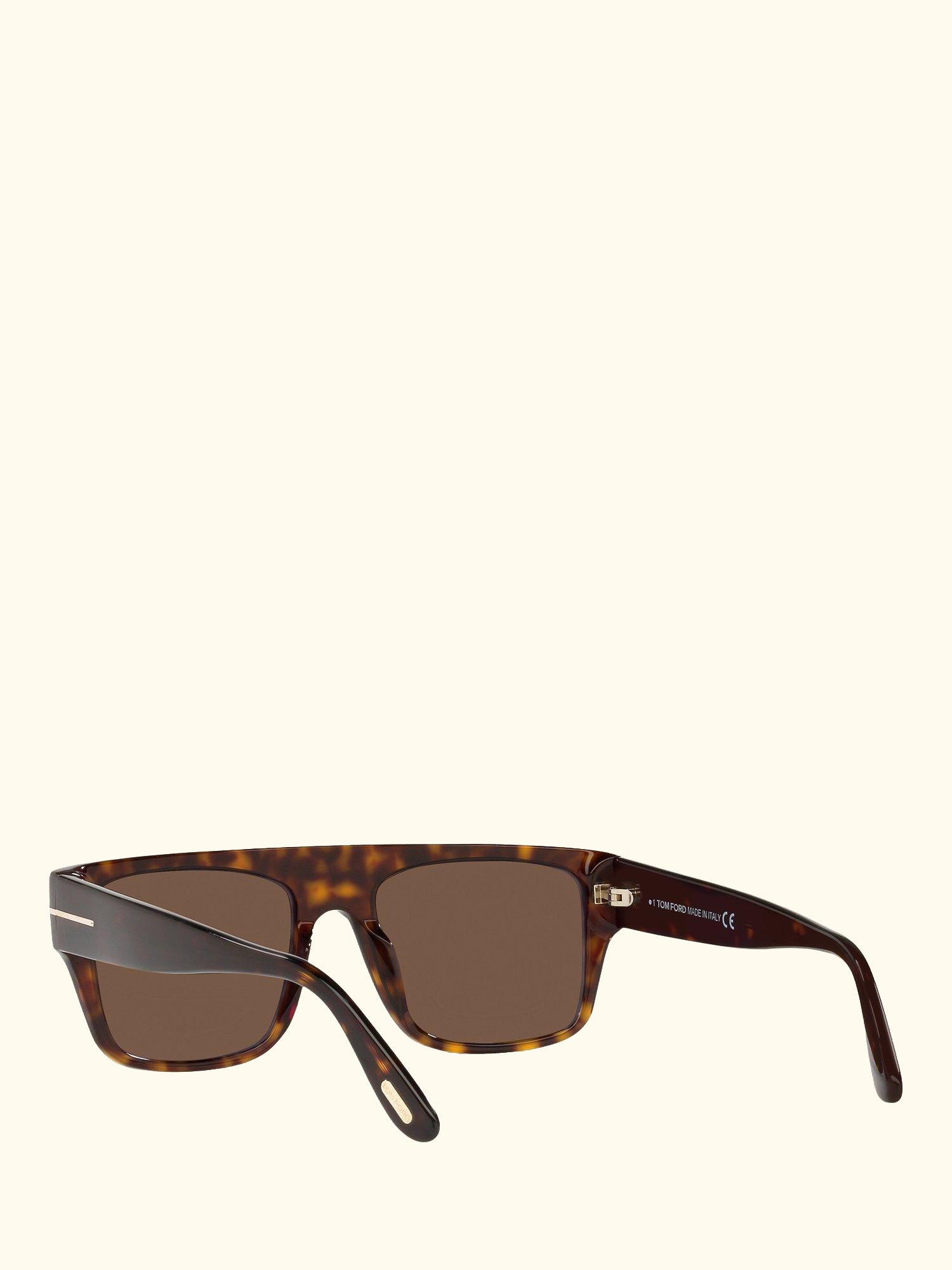 FT0907 Men's Dunning Rectangular Sunglasses, Tortoise/Brown