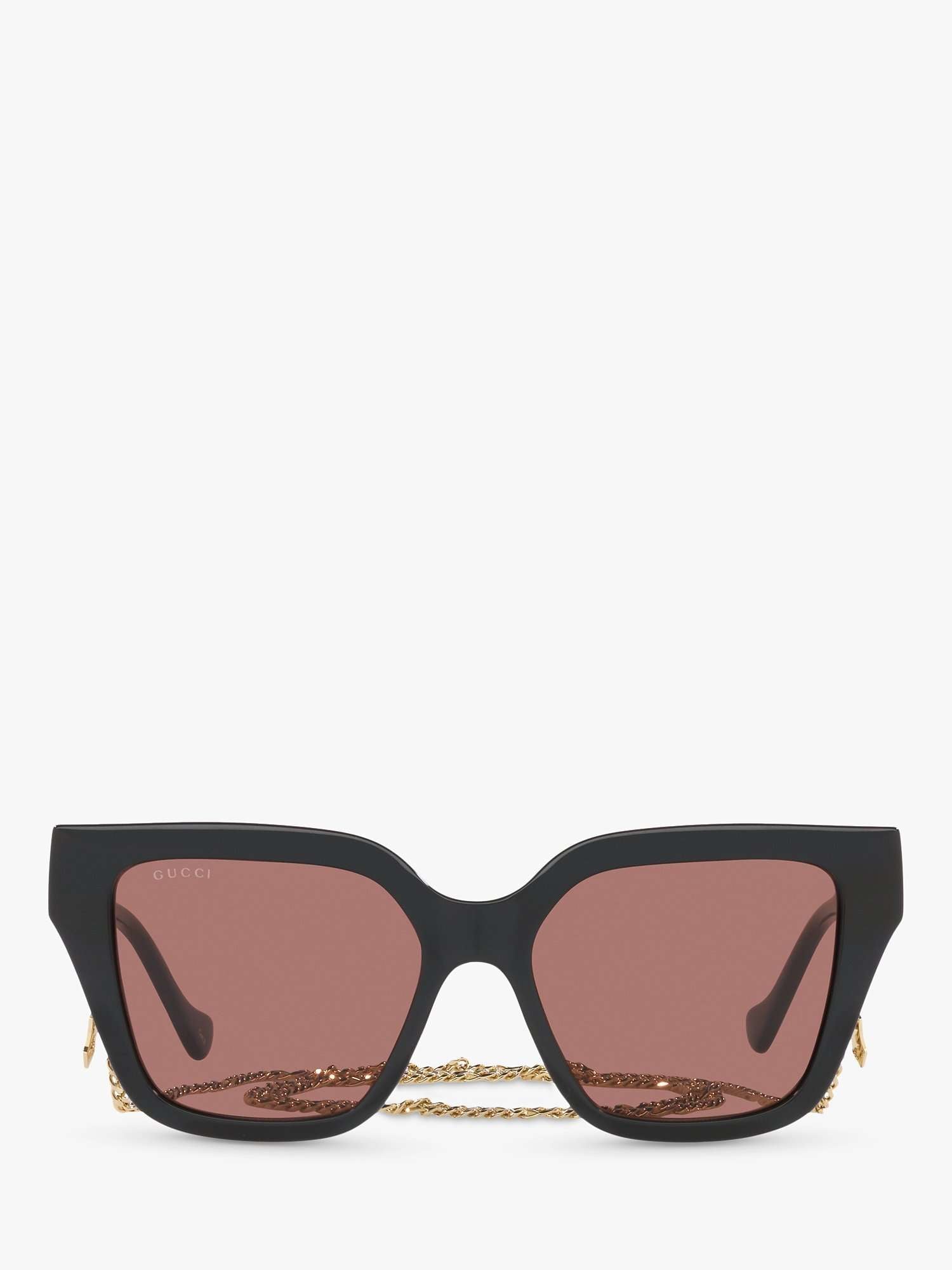 GG1023S Women's D-Frame Sunglasses, Black/Brown