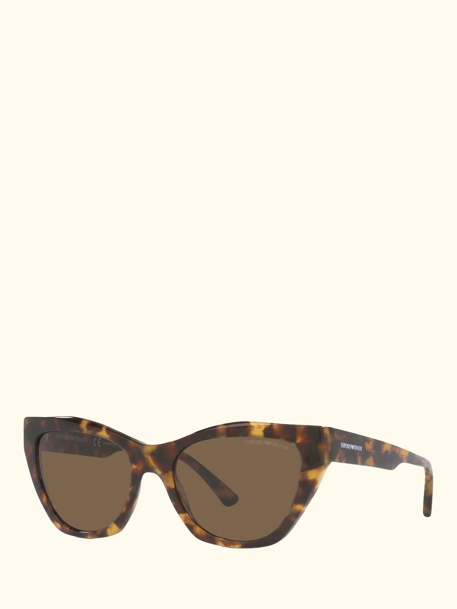 EA4176 Women's Cat's Eye Sunglasses, Havana/Brown