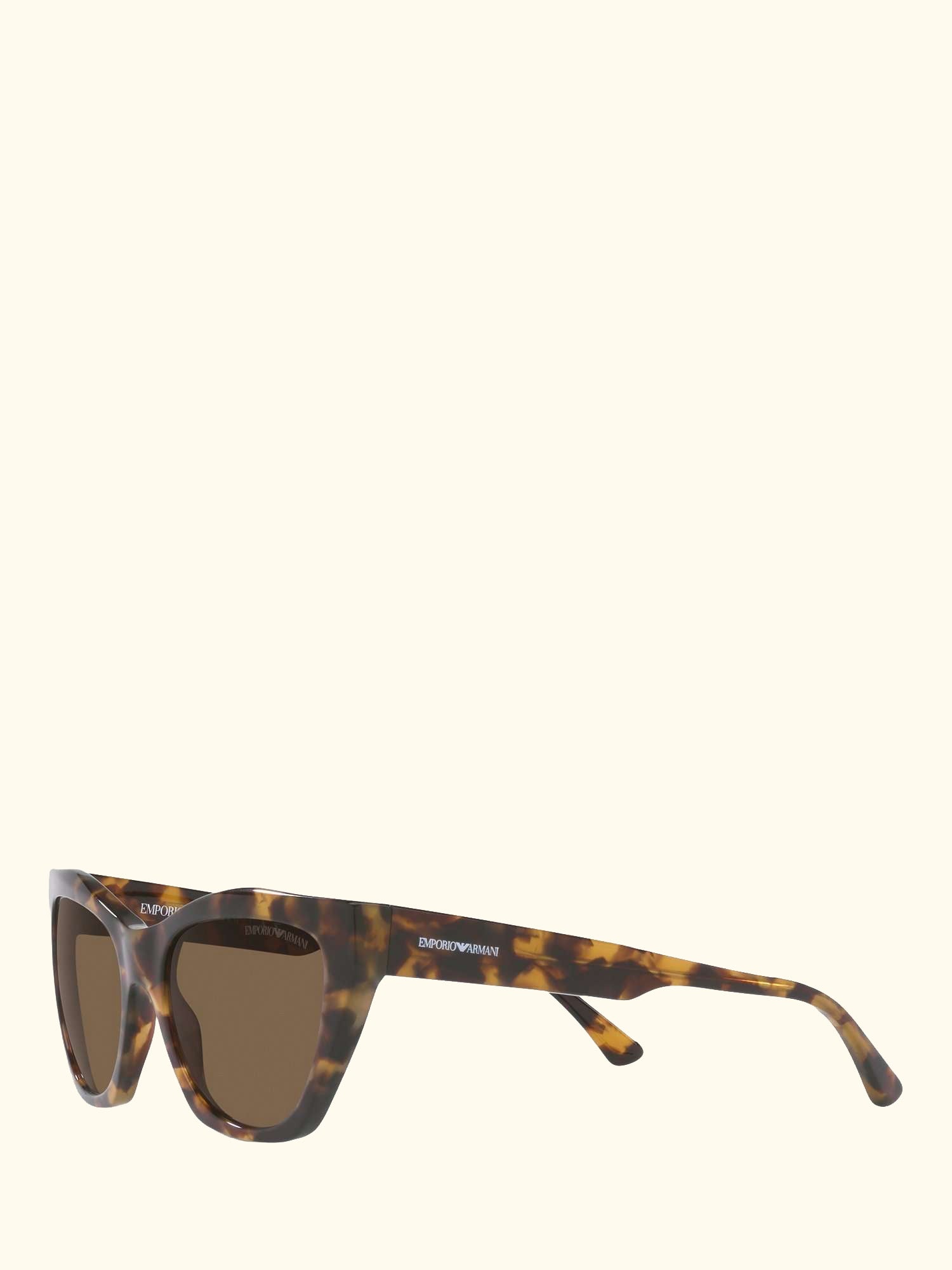 EA4176 Women's Cat's Eye Sunglasses, Havana/Brown