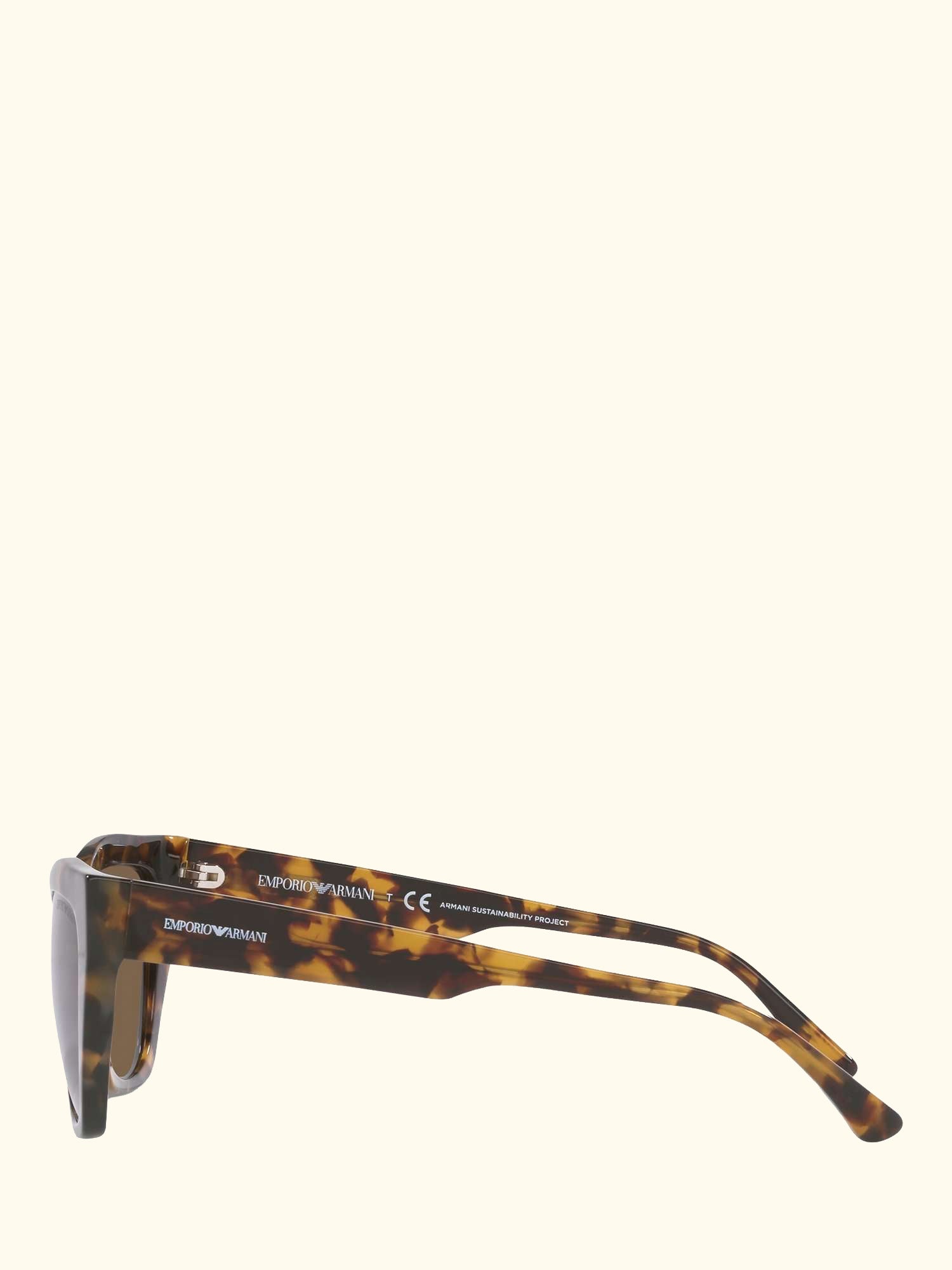 EA4176 Women's Cat's Eye Sunglasses, Havana/Brown