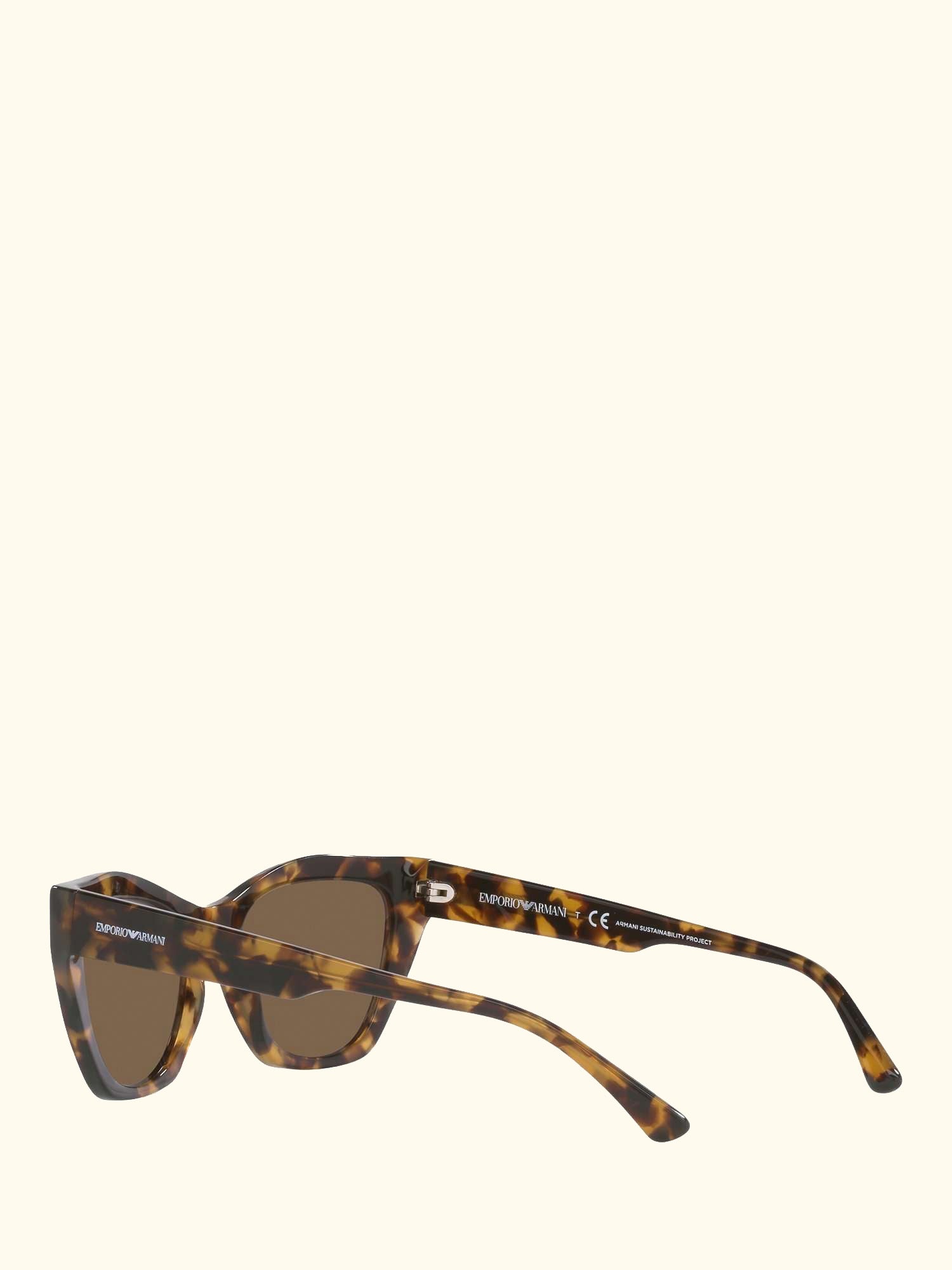 EA4176 Women's Cat's Eye Sunglasses, Havana/Brown