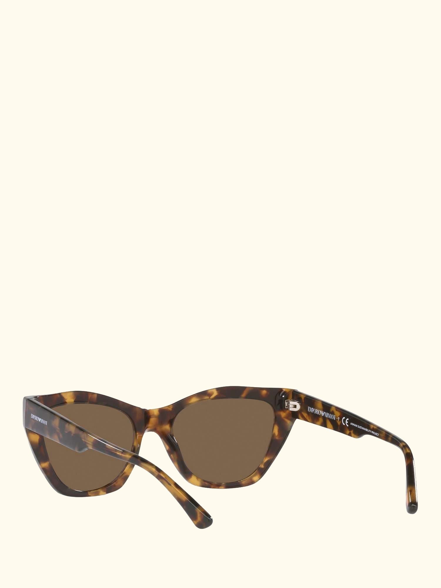EA4176 Women's Cat's Eye Sunglasses, Havana/Brown