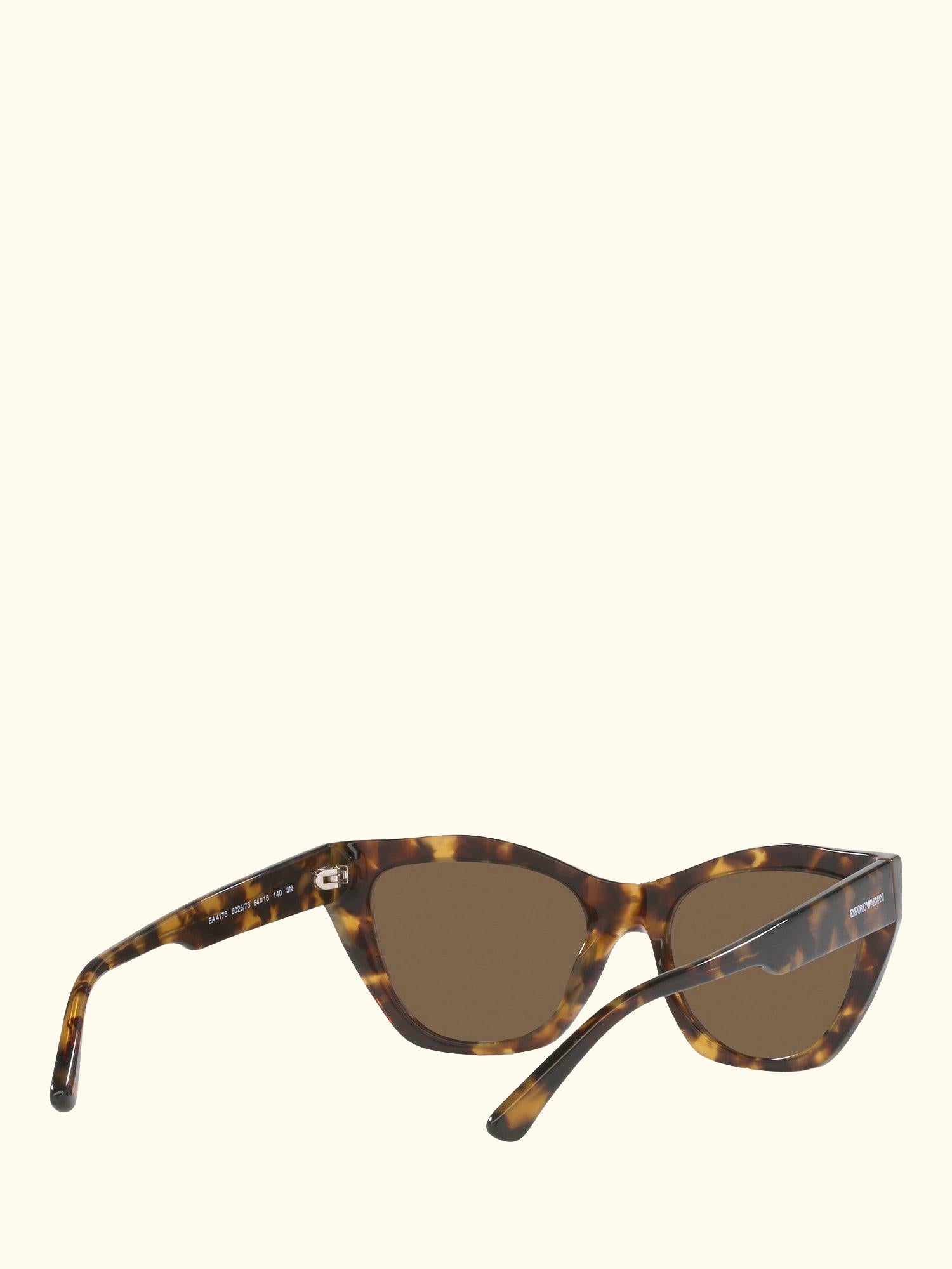 EA4176 Women's Cat's Eye Sunglasses, Havana/Brown