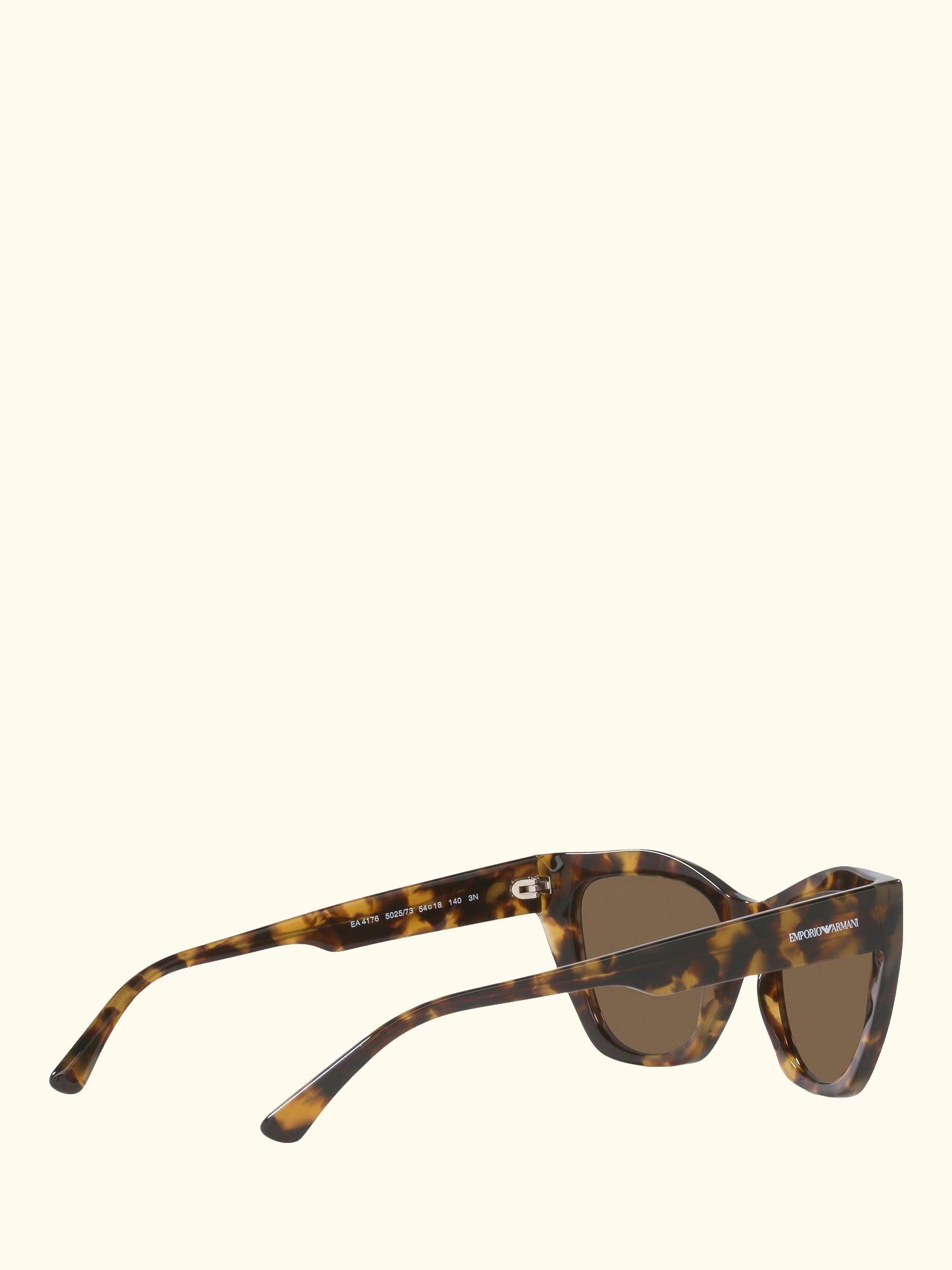 EA4176 Women's Cat's Eye Sunglasses, Havana/Brown