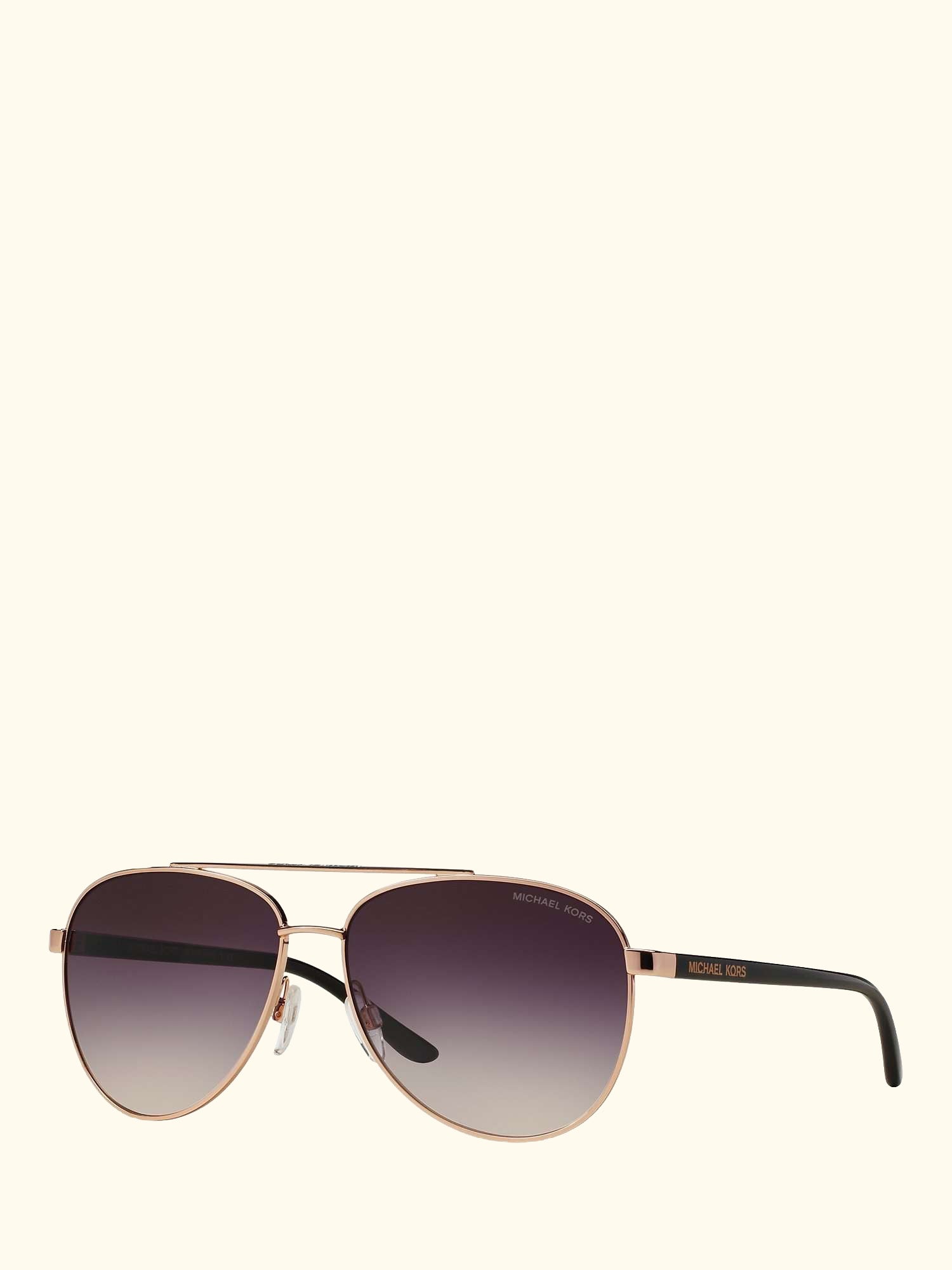 MK5007 Hvar I Aviator Sunglasses, Rose Gold/Grey Gradient
