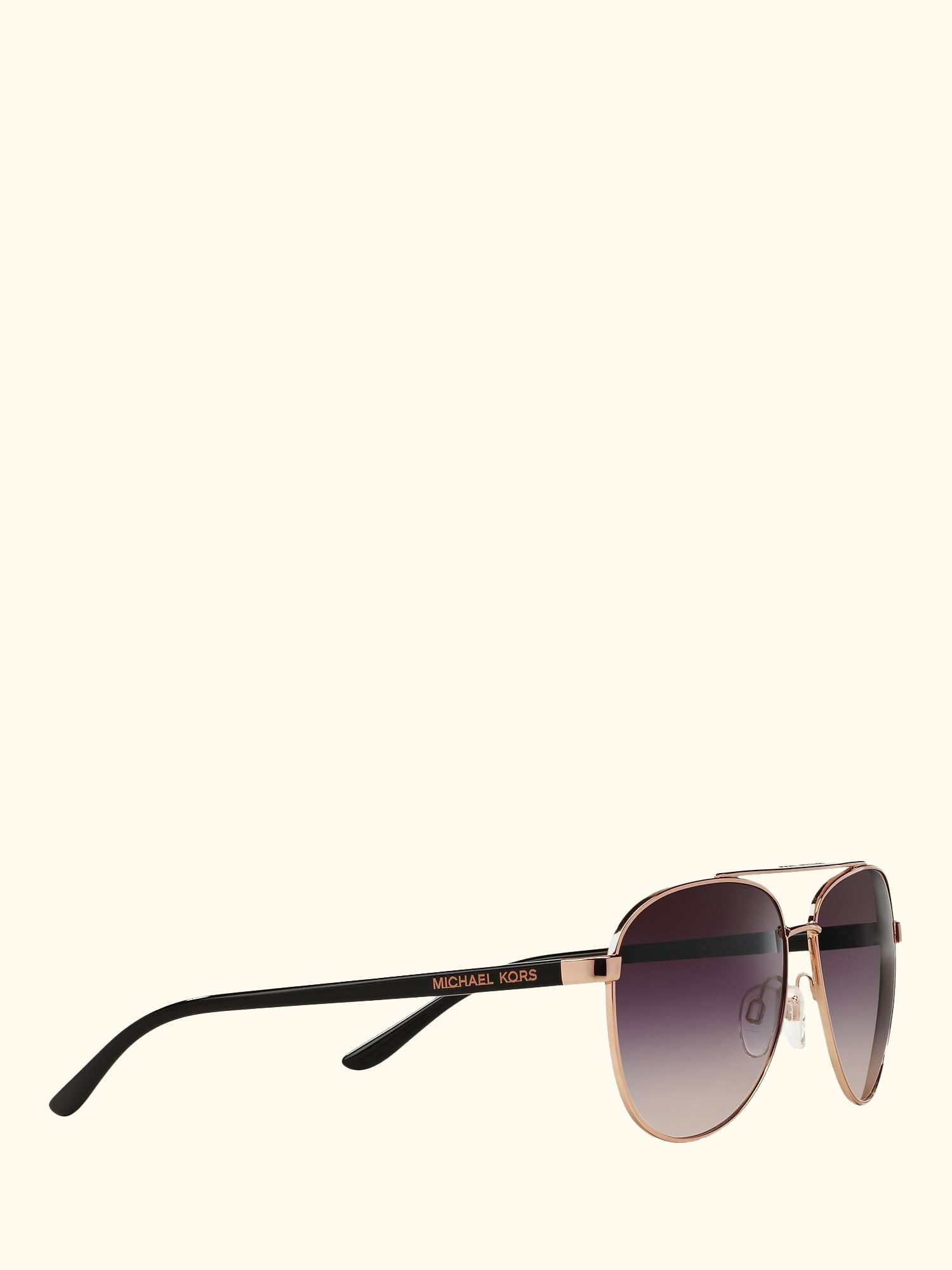 MK5007 Hvar I Aviator Sunglasses, Rose Gold/Grey Gradient